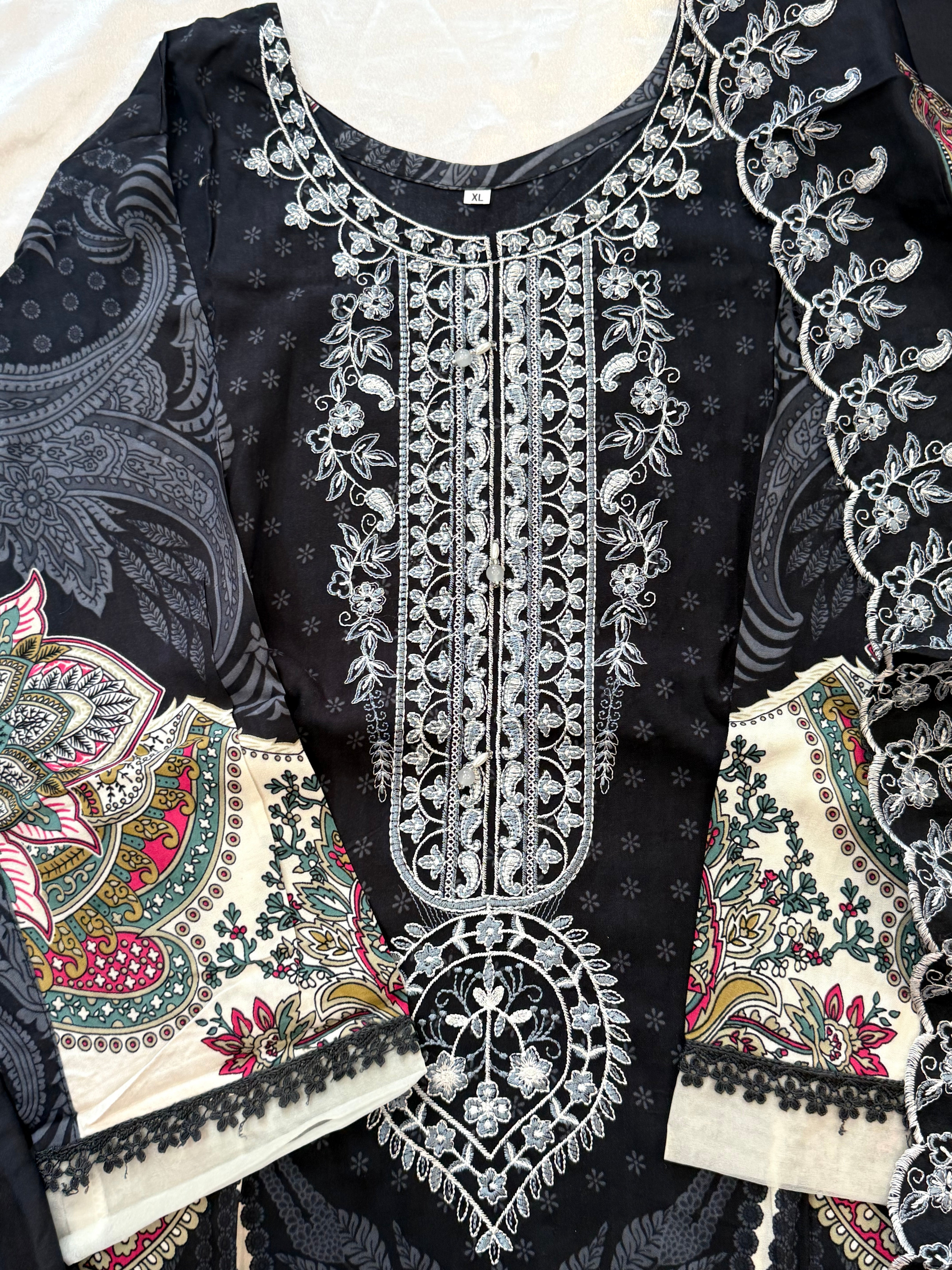 BINSAEED LAWN READYMADE SUIT 3 Q