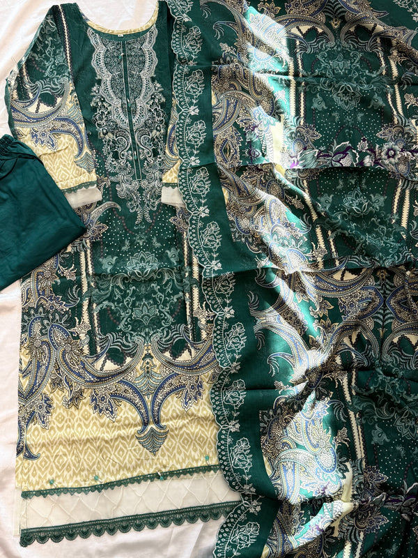 BINSAEED LAWN READYMADE SUIT 2 Q