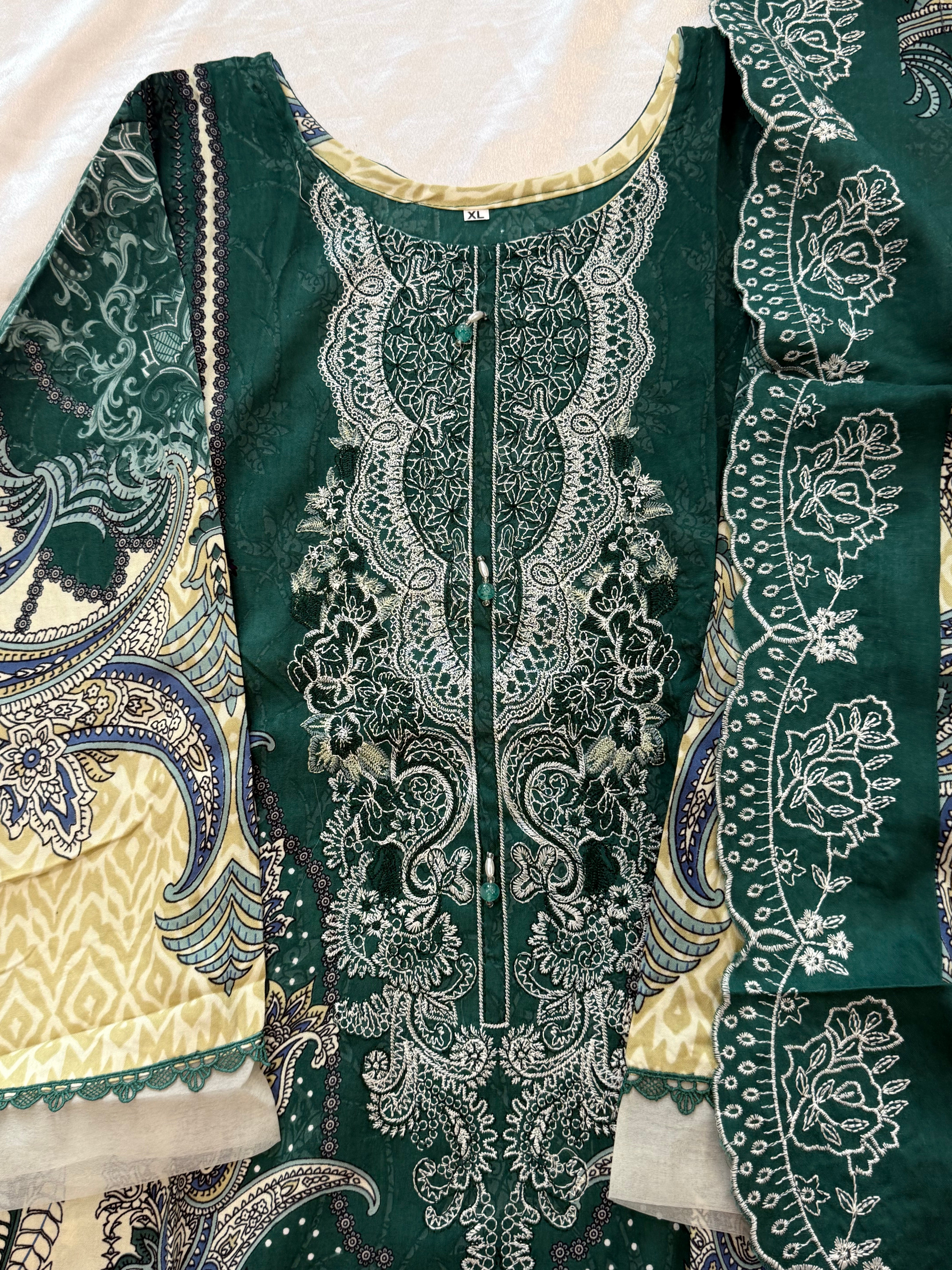 BINSAEED LAWN READYMADE SUIT 2 Q