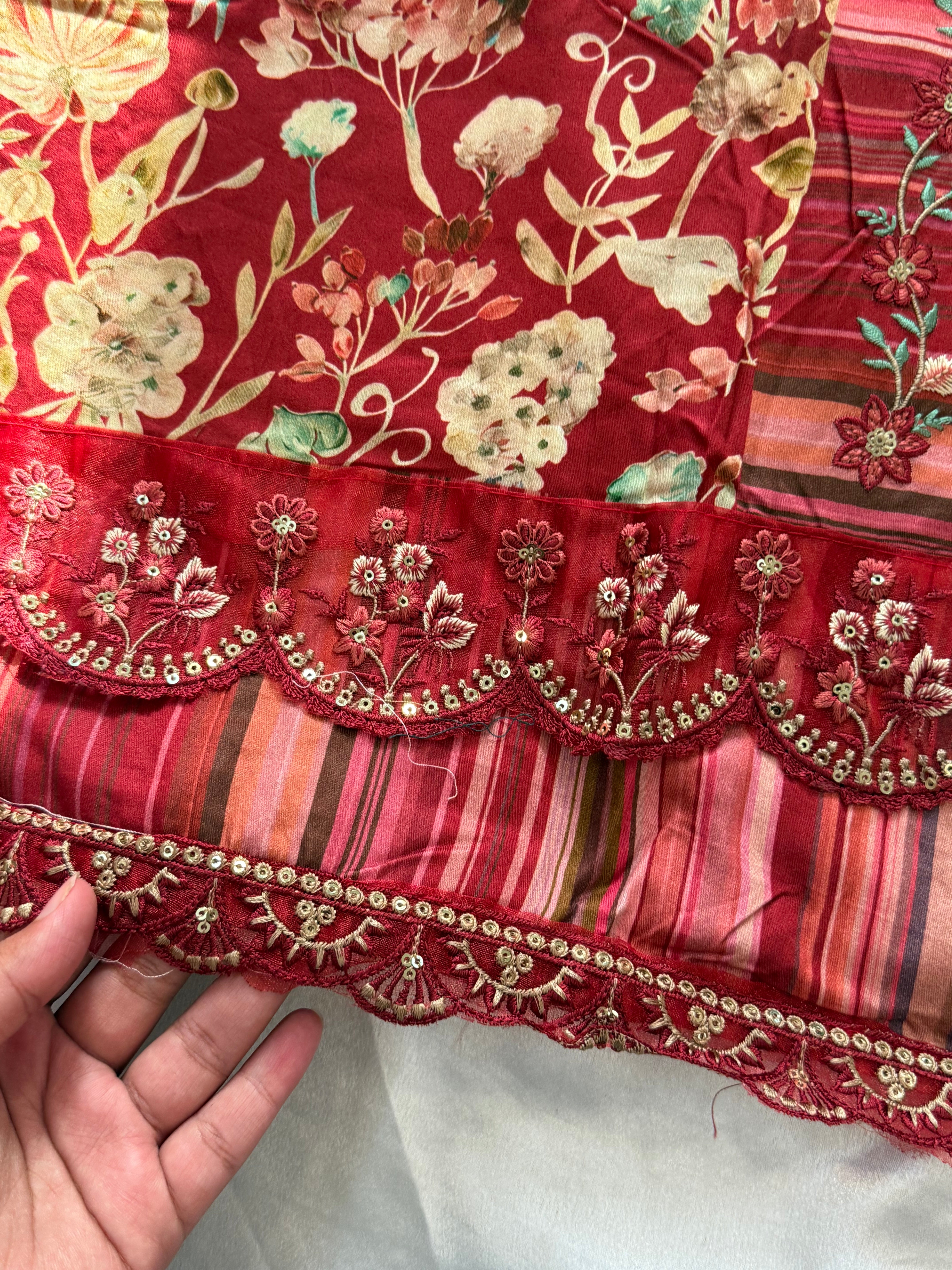 RED AARANYA 4 LAWN EMBROIDERY SUIT 5 R