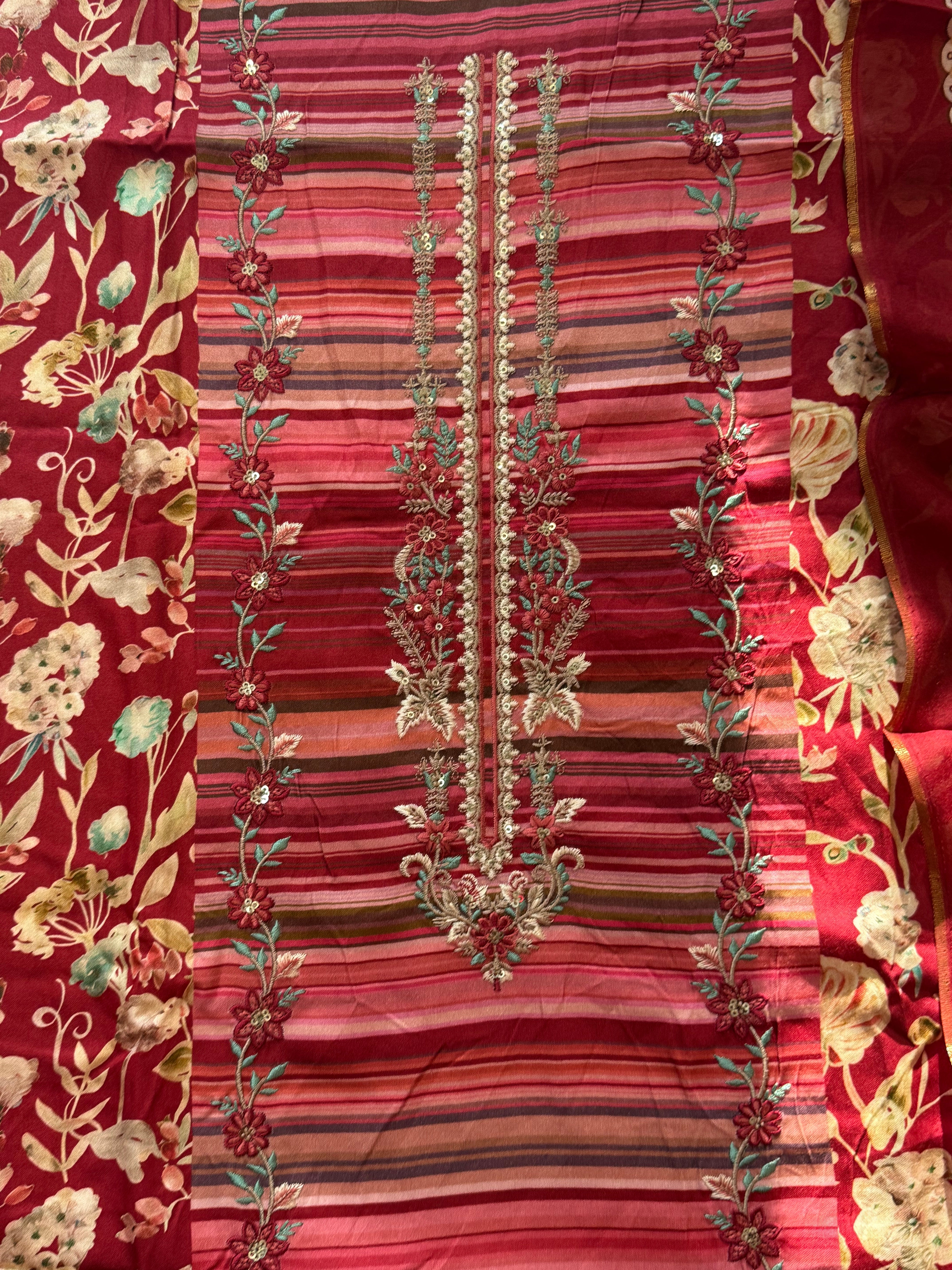 RED AARANYA 4 LAWN EMBROIDERY SUIT 5 R