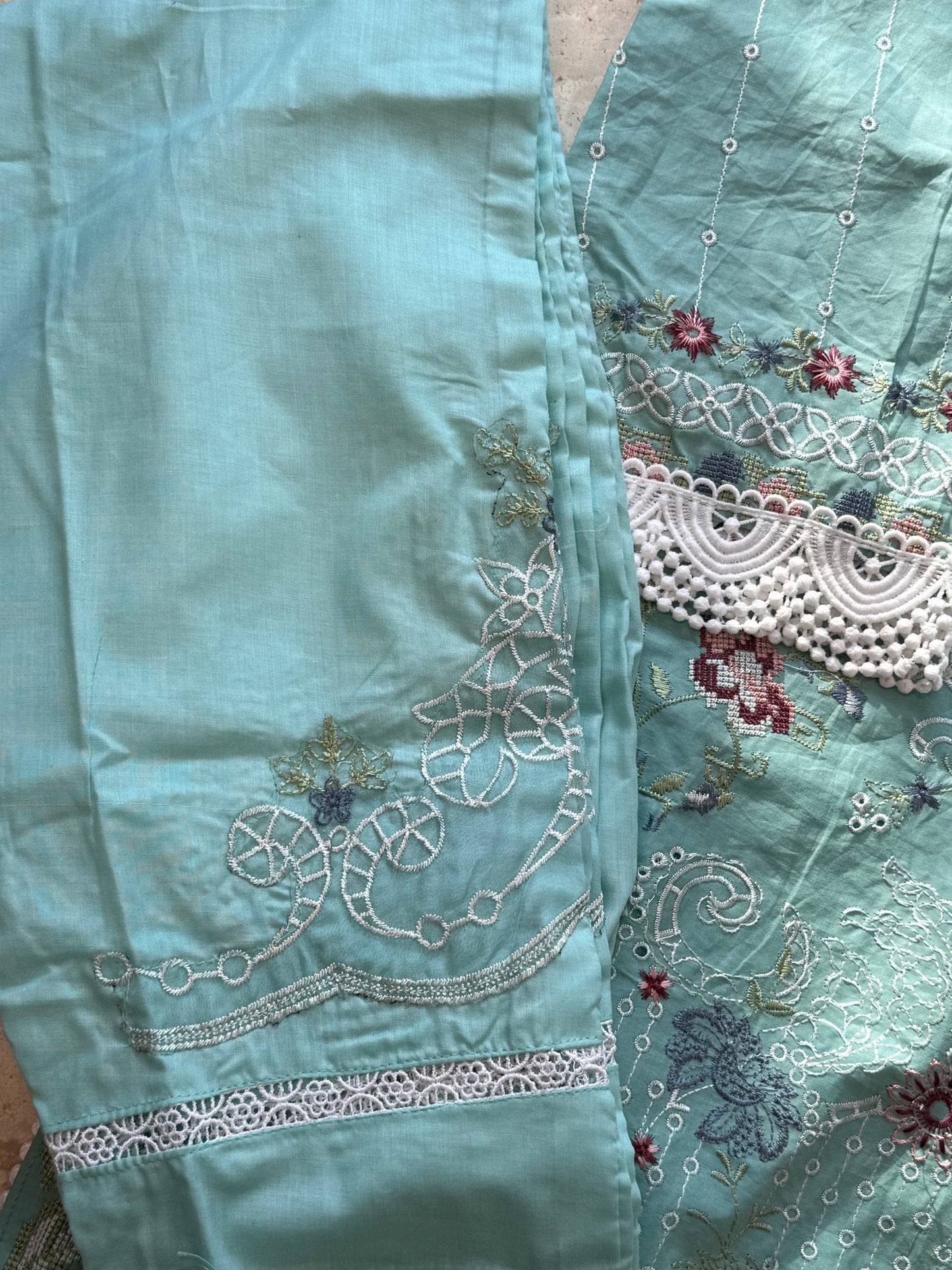 HANIA GREEN READYMADE SUIT