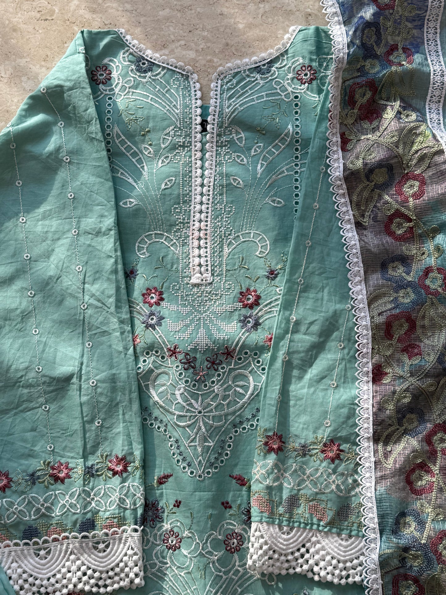 HANIA GREEN READYMADE SUIT