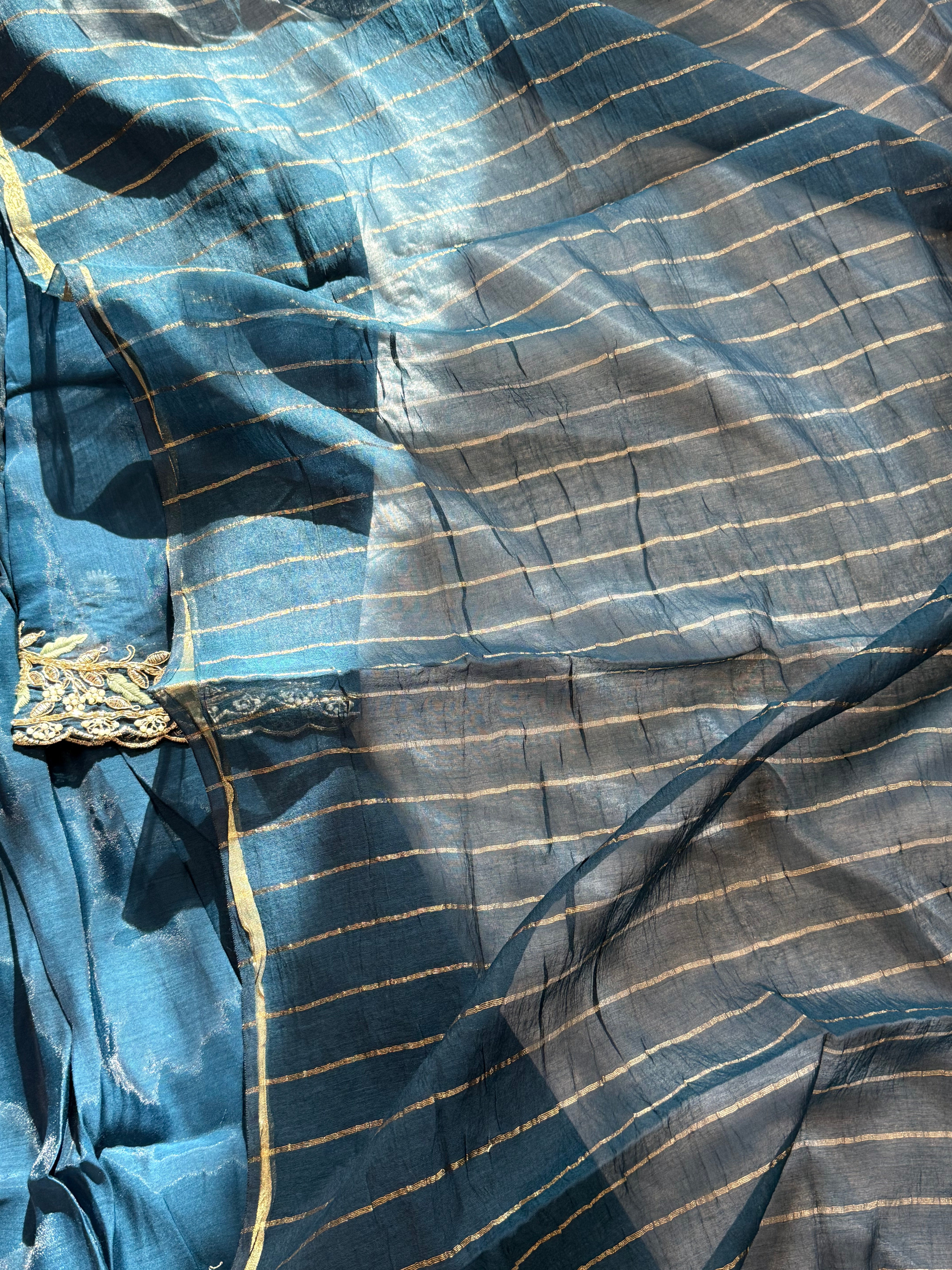 MUL CHANDERI HANDWORK FROCK 1