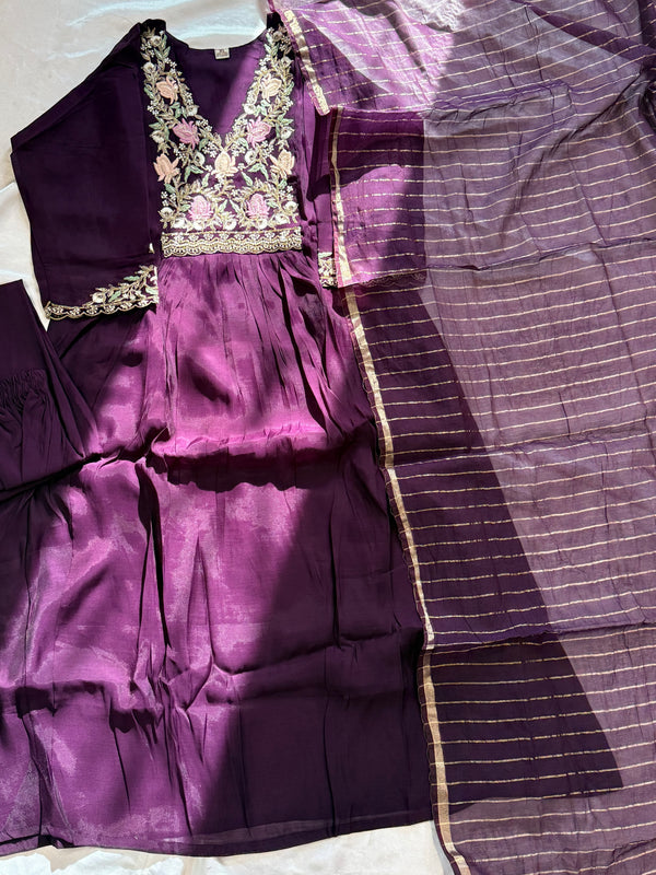 MUL CHANDERI HANDWORK FROCK 3