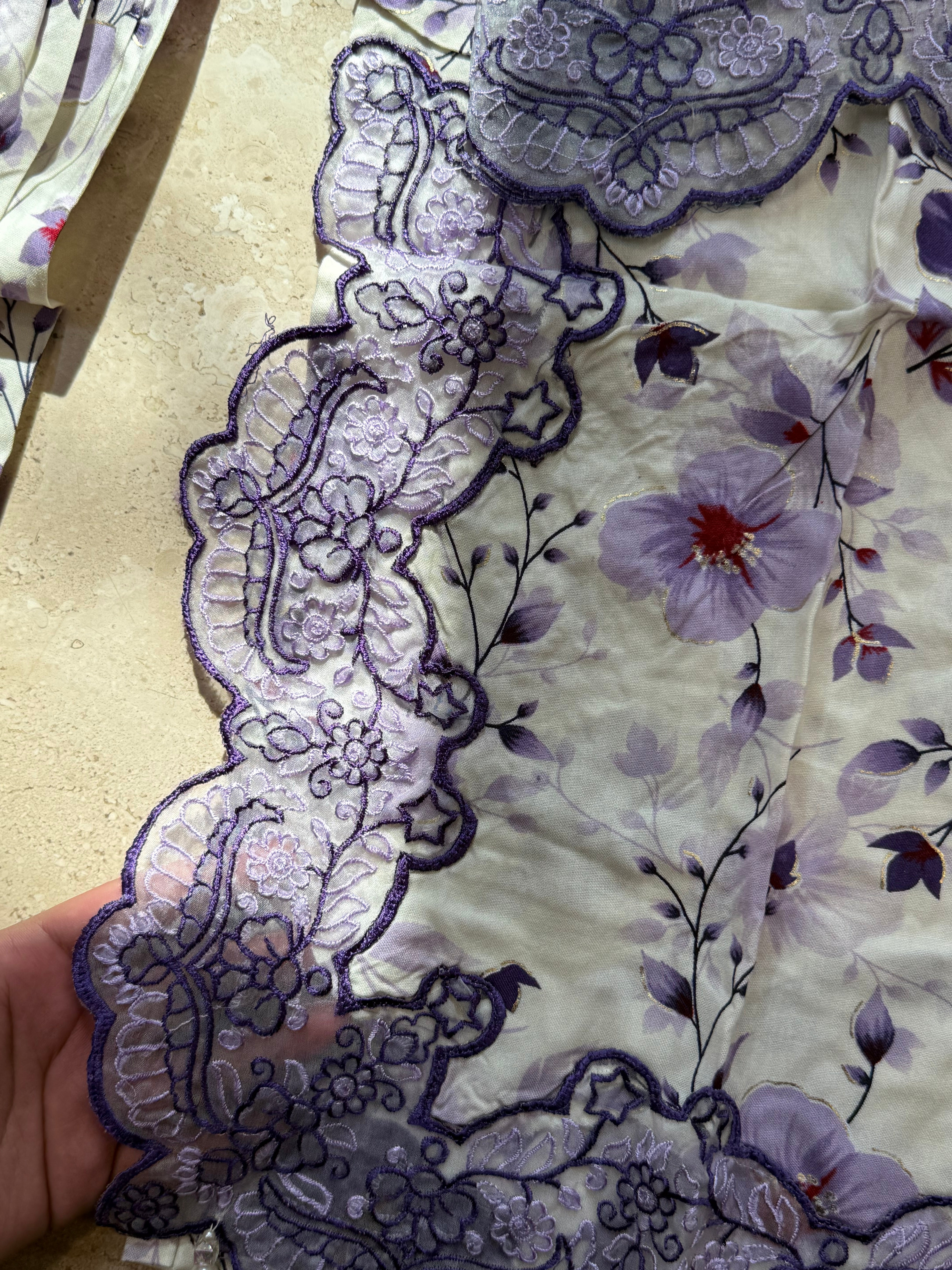 LAWN CUTWORK FARSHI SHALWAR SUIT 3 R