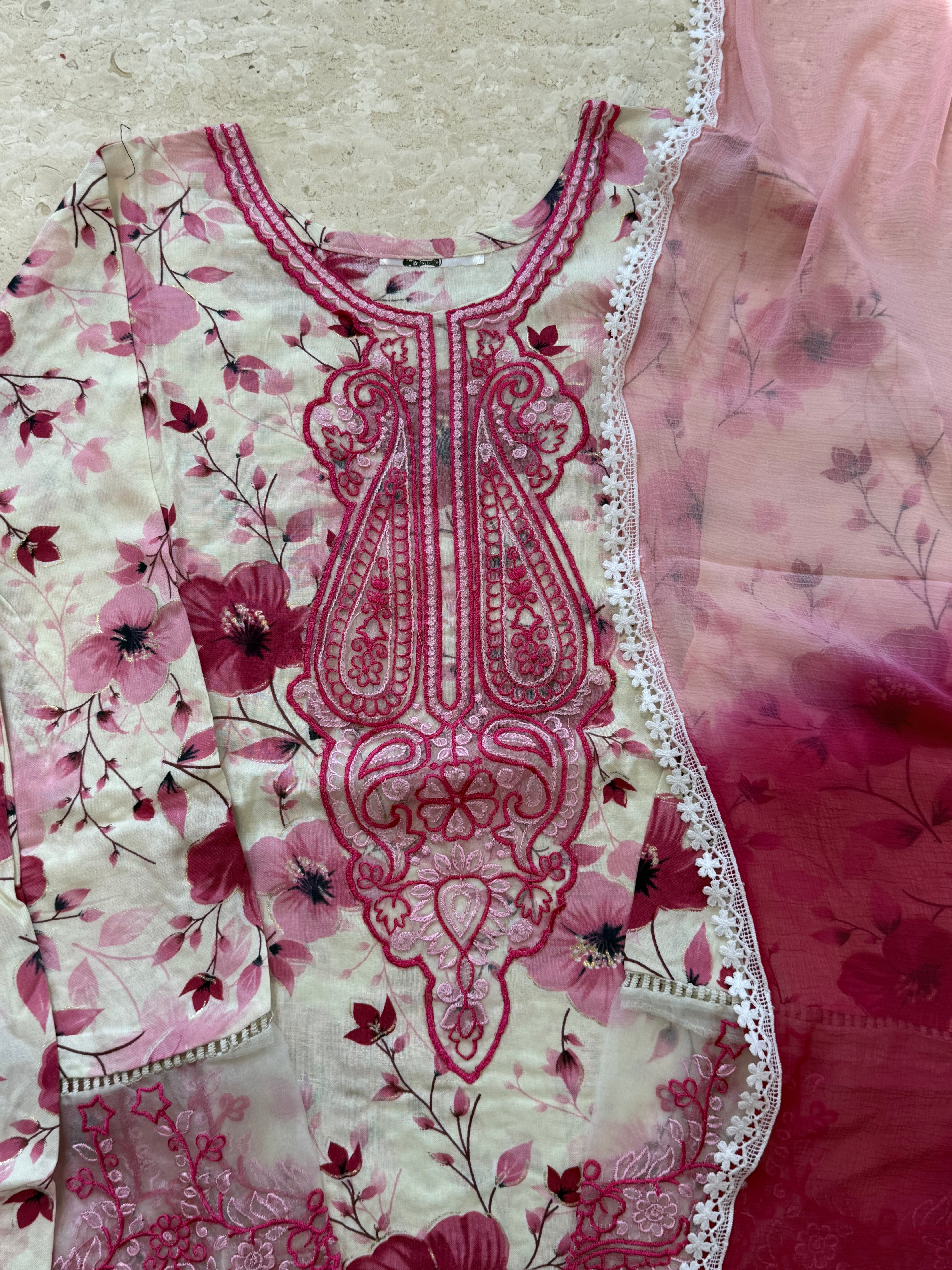 LAWN CUTWORK FARSHI SHALWAR SUIT 2 R