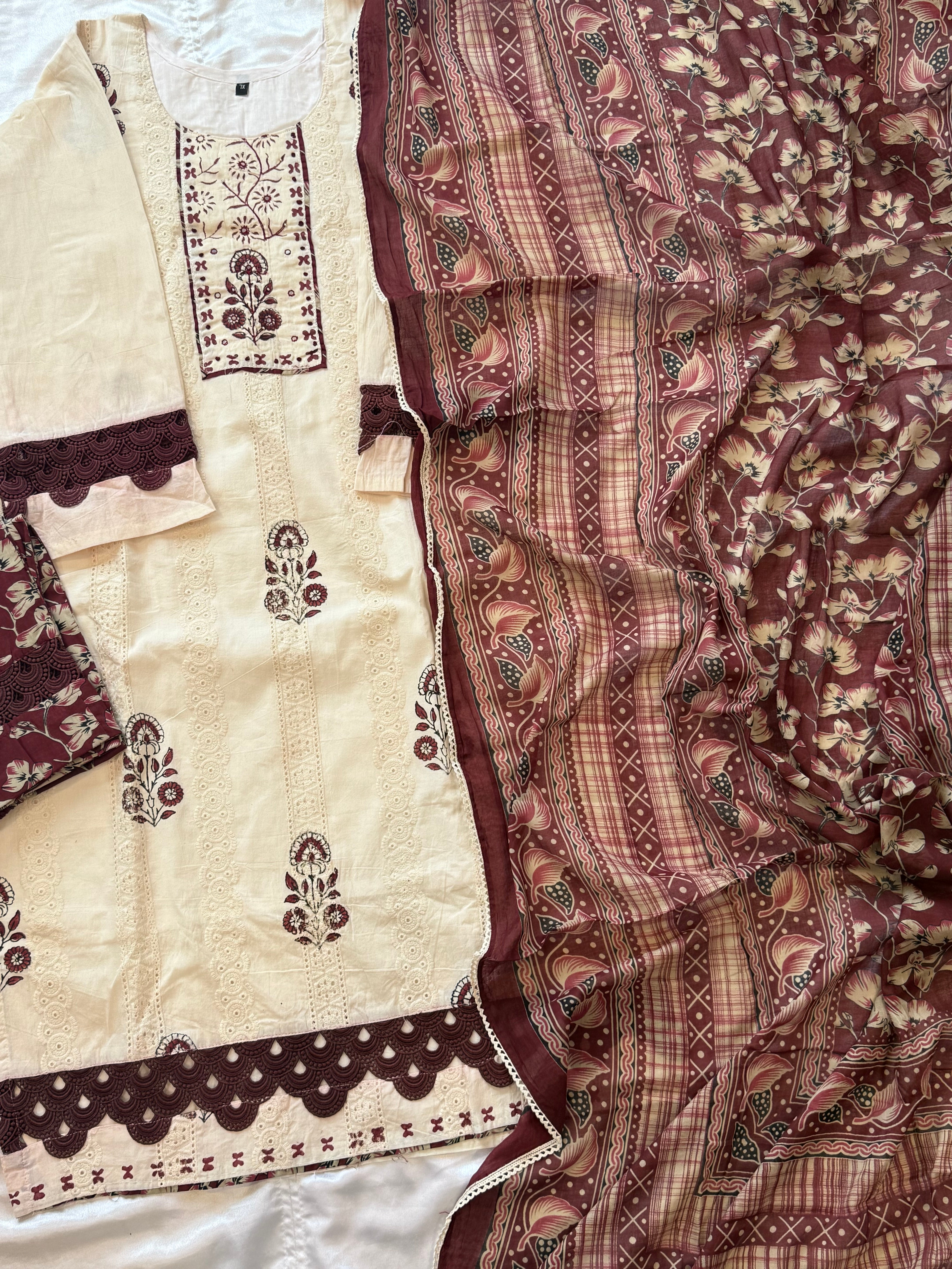 SOUTH COTTON READYMADE EMBROIDERY SUIT