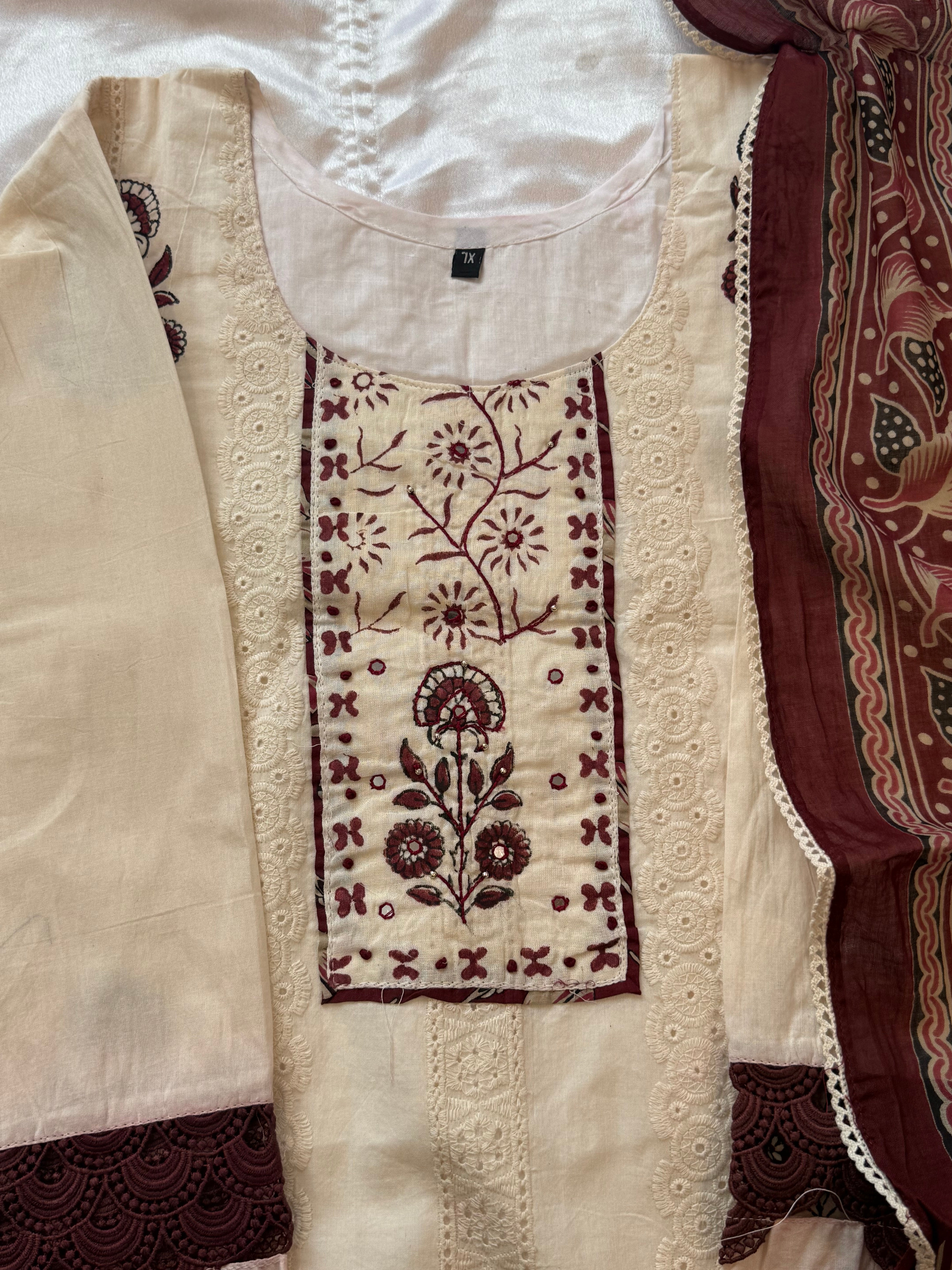 SOUTH COTTON READYMADE EMBROIDERY SUIT