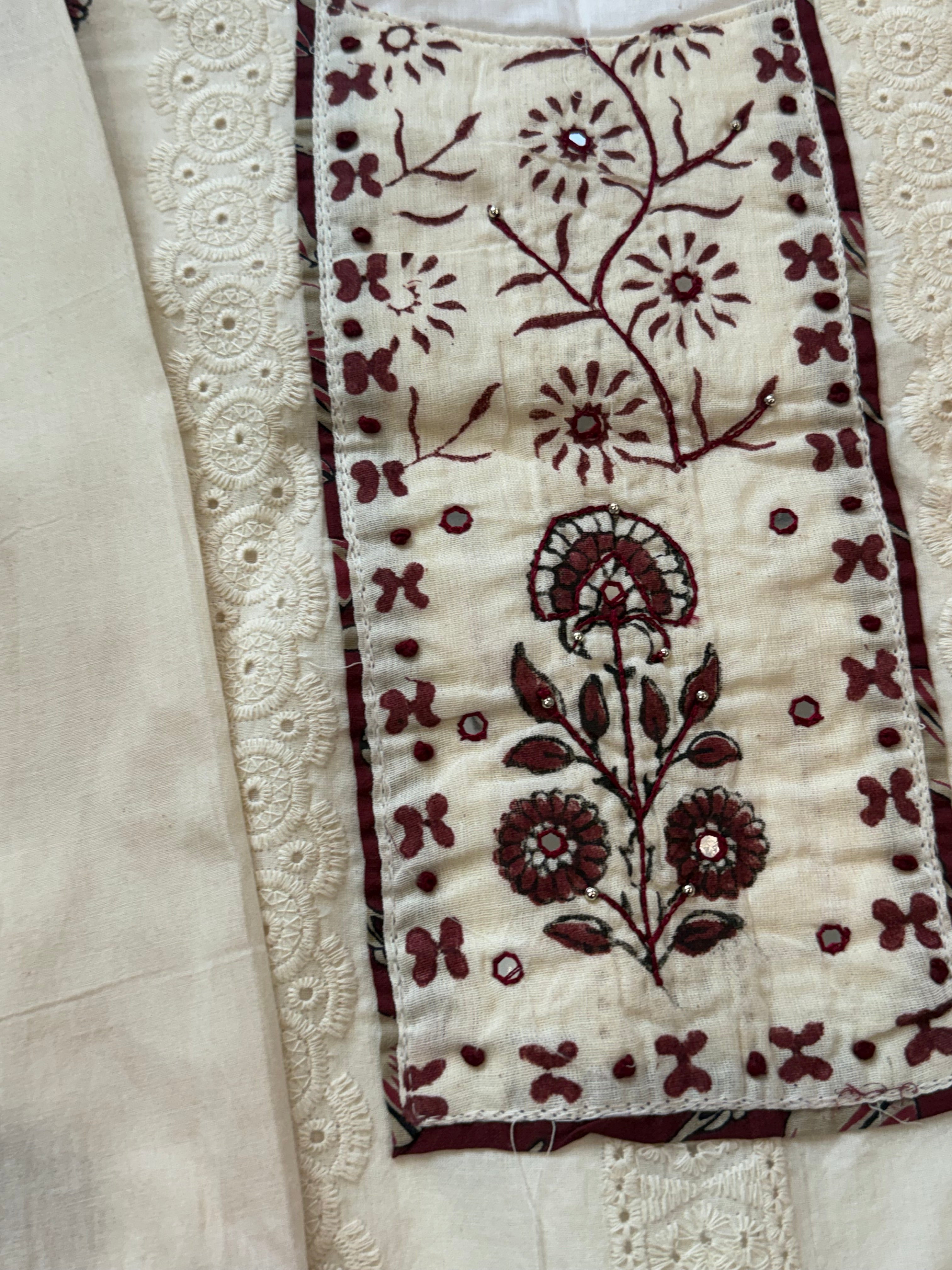SOUTH COTTON READYMADE EMBROIDERY SUIT