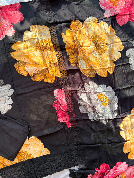 SHAHEEN PURE MSULIN SUIT 18 Q