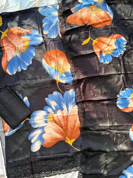 SHAHEEN PURE MSULIN SUIT 17 Q