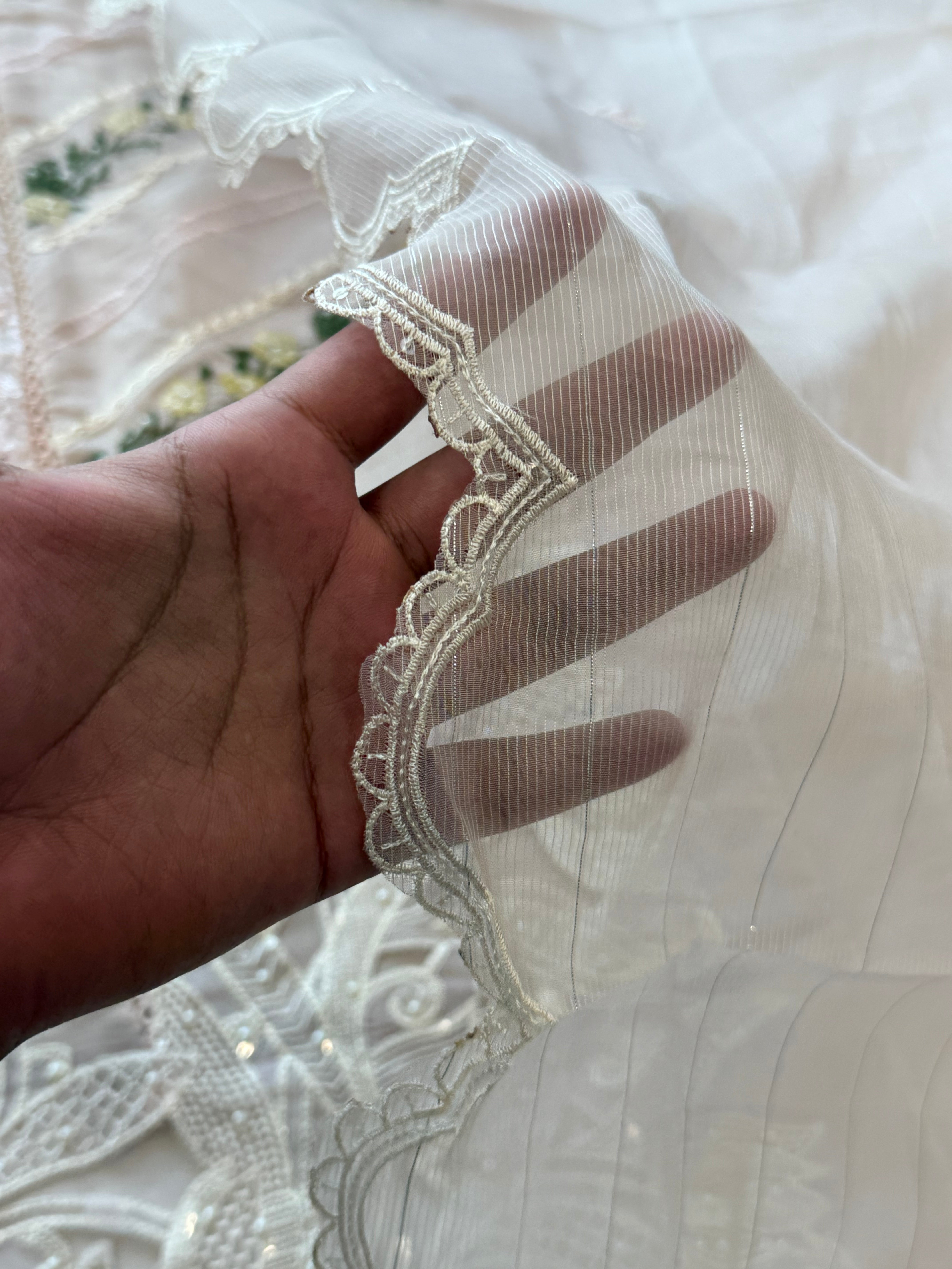 CHECKS ORGANZA EMBROIDERY SUIT 1 Q