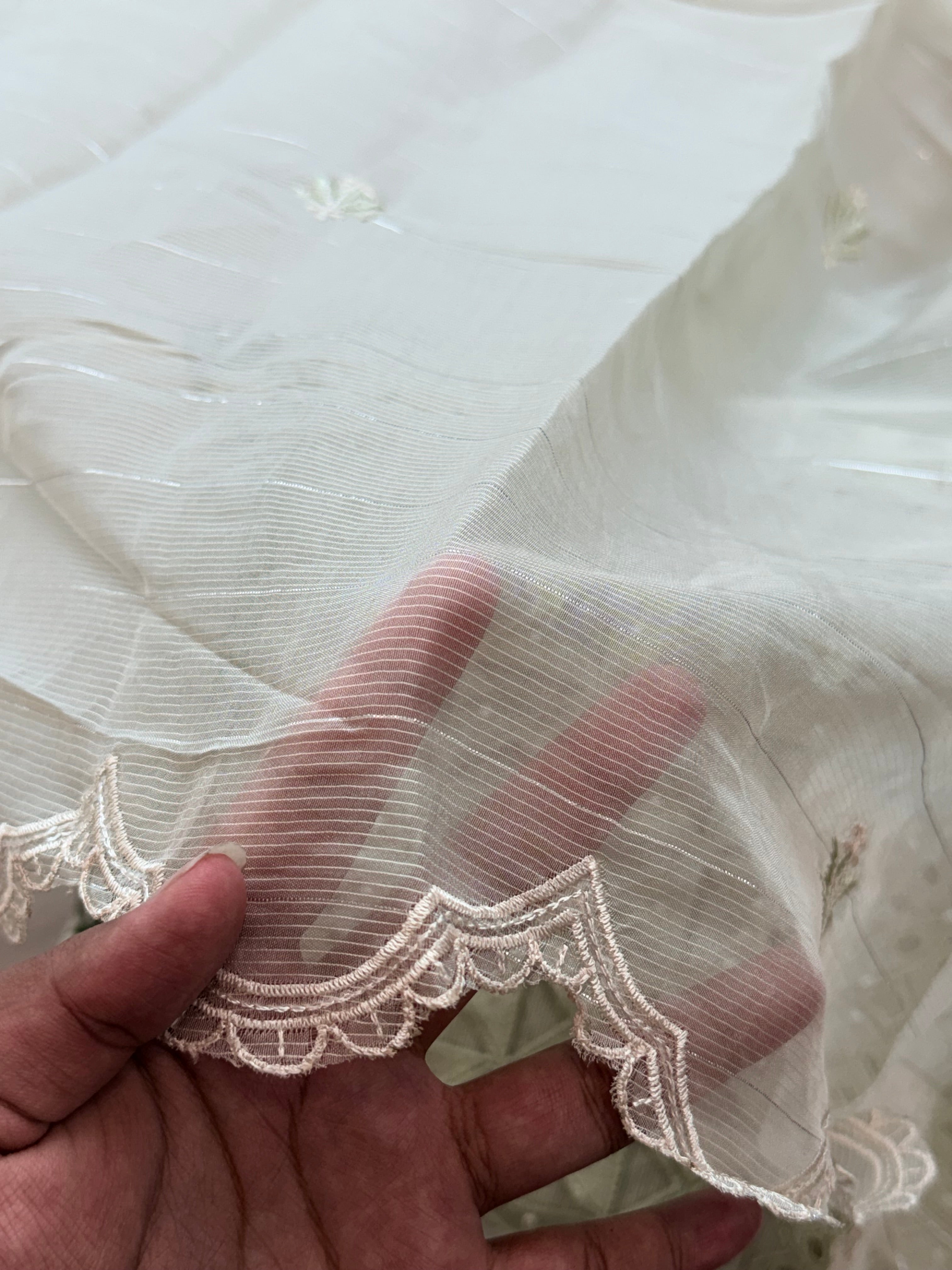 CHECKS ORGANZA EMBROIDERY SUIT 4