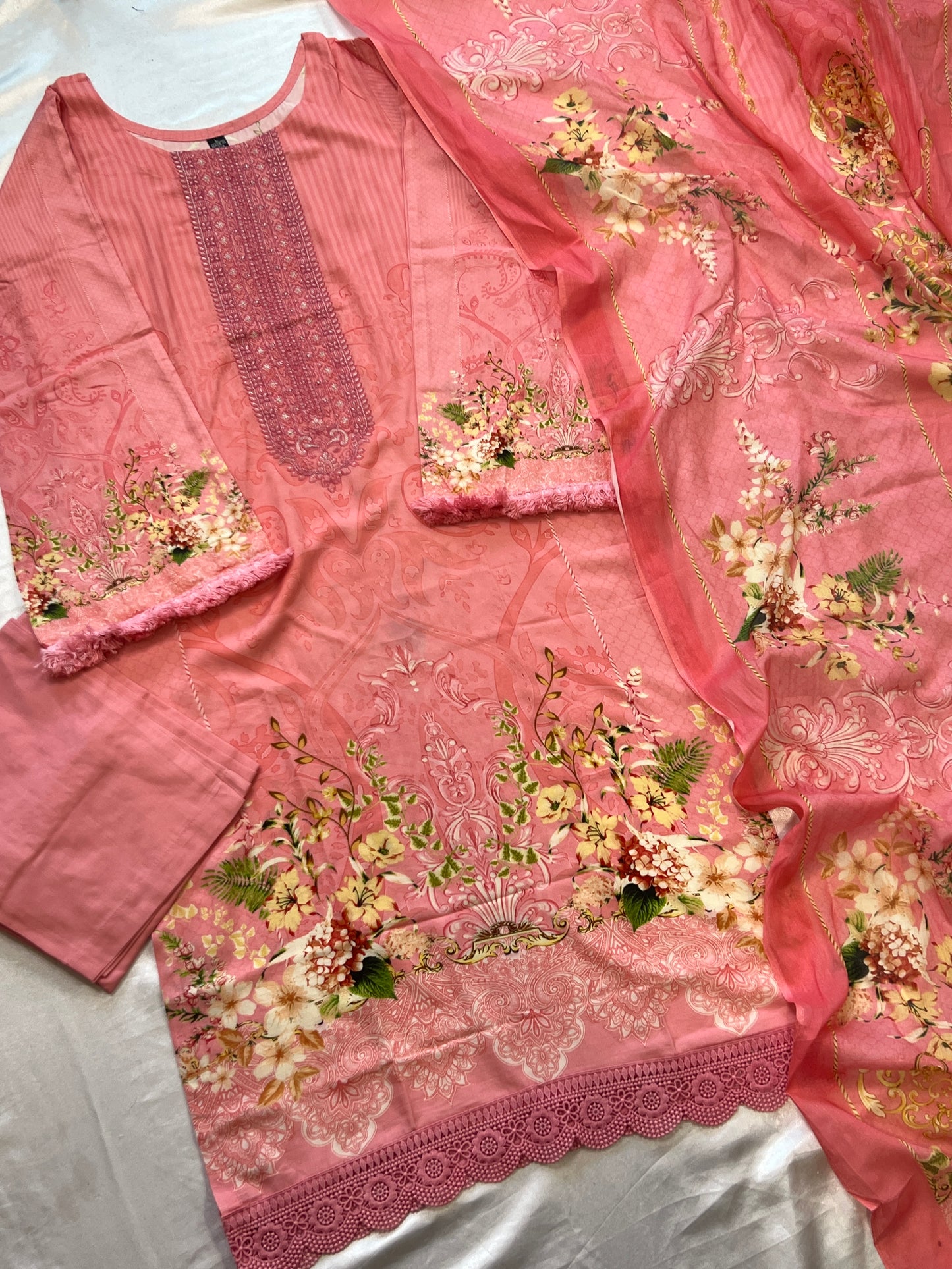 NIZAAM LAWN EMBROIDERY READYMADE SUIT 1 Q