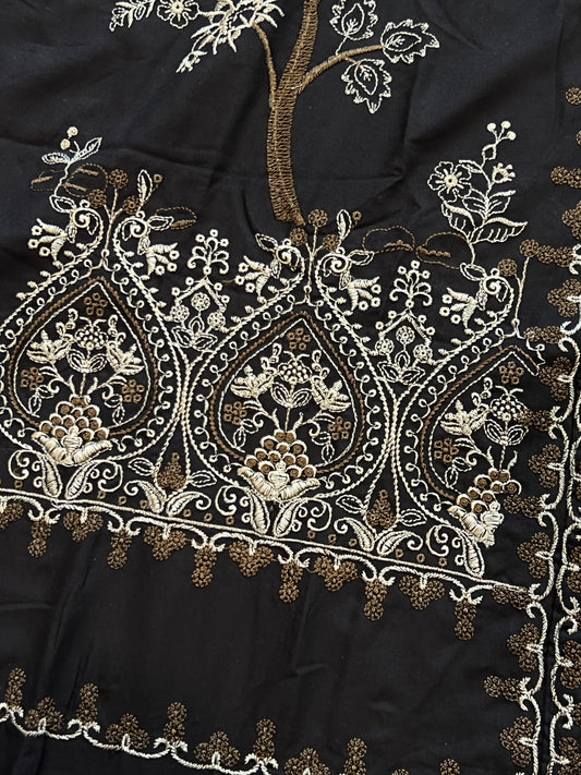 MARIA B BLACK RAYON EMBROIDERY SUIT 2