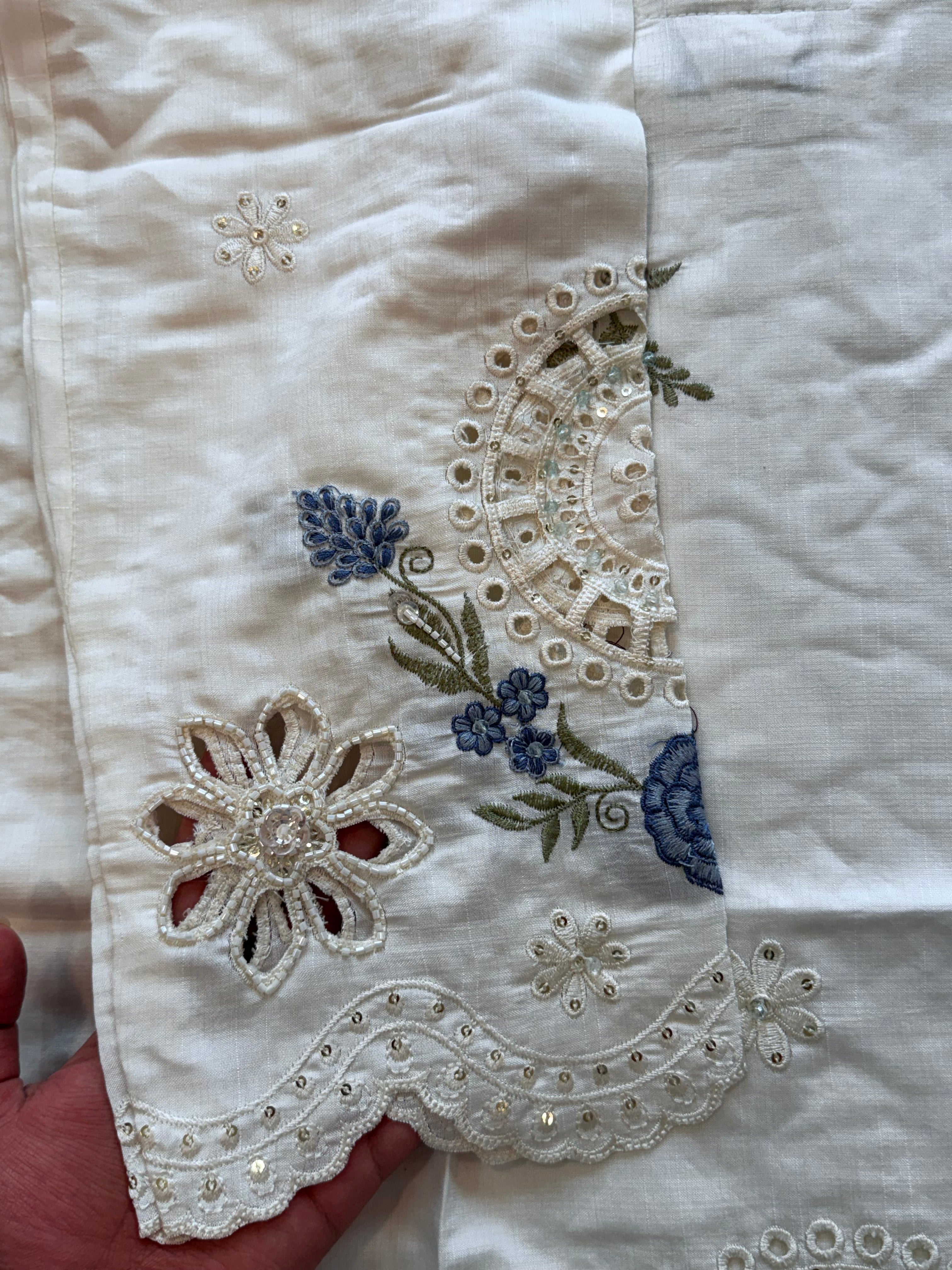 MILKY WHITE CUTWORK EMBROIDERY SUIT 1 Q