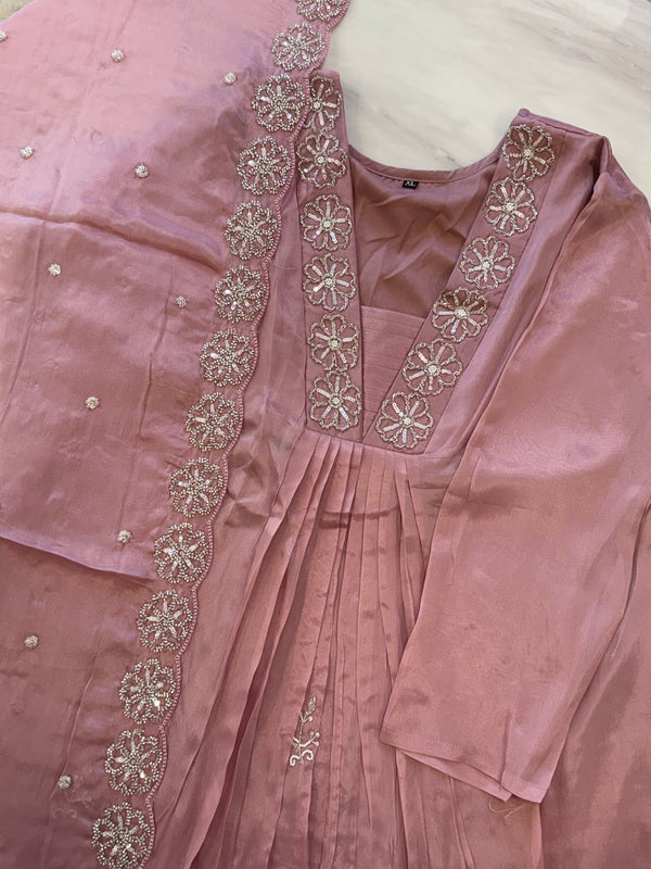 PARO CREPE HANDWORK FROCK 10 R