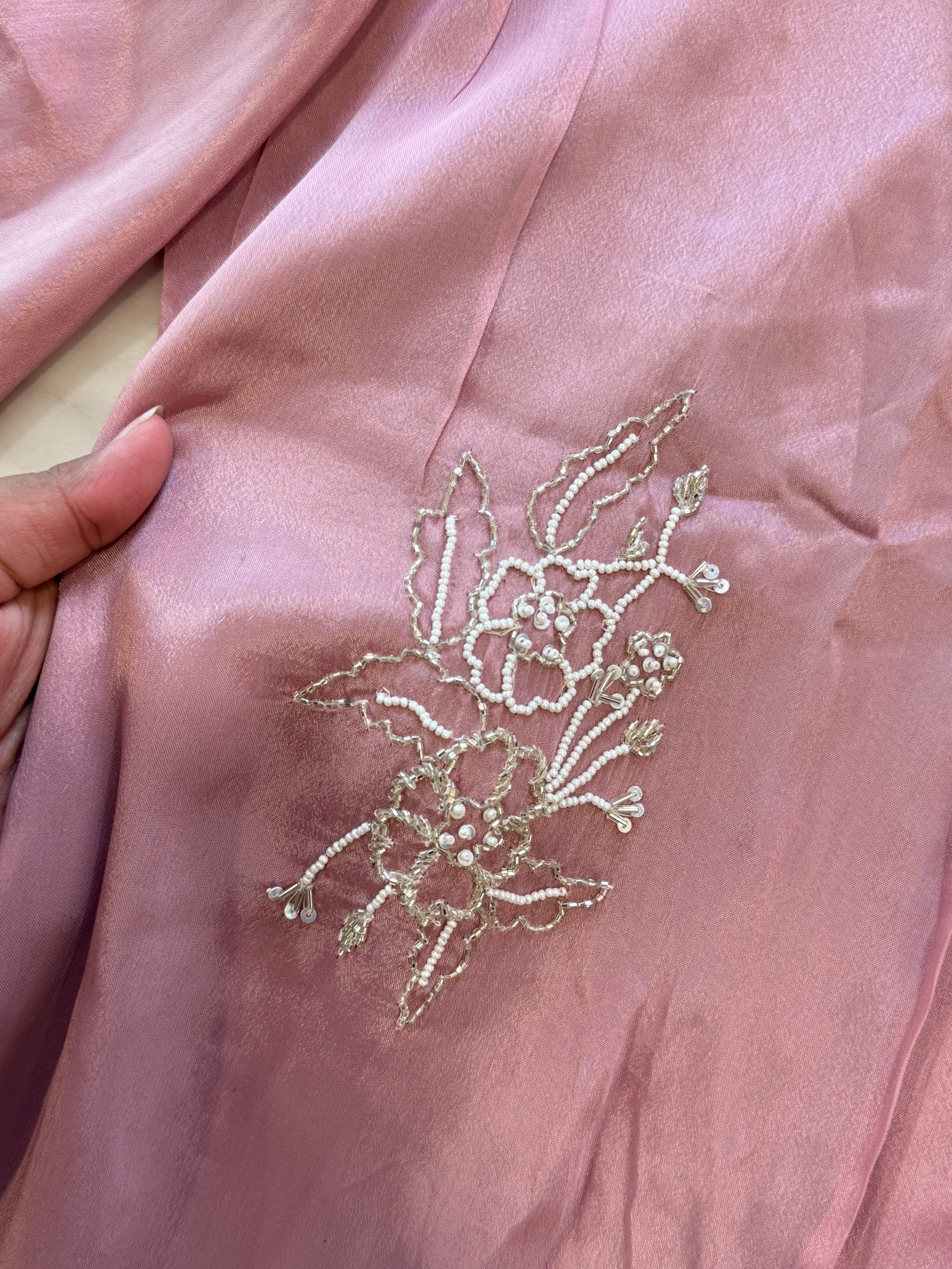 PARO CREPE HANDWORK FROCK 10 Q