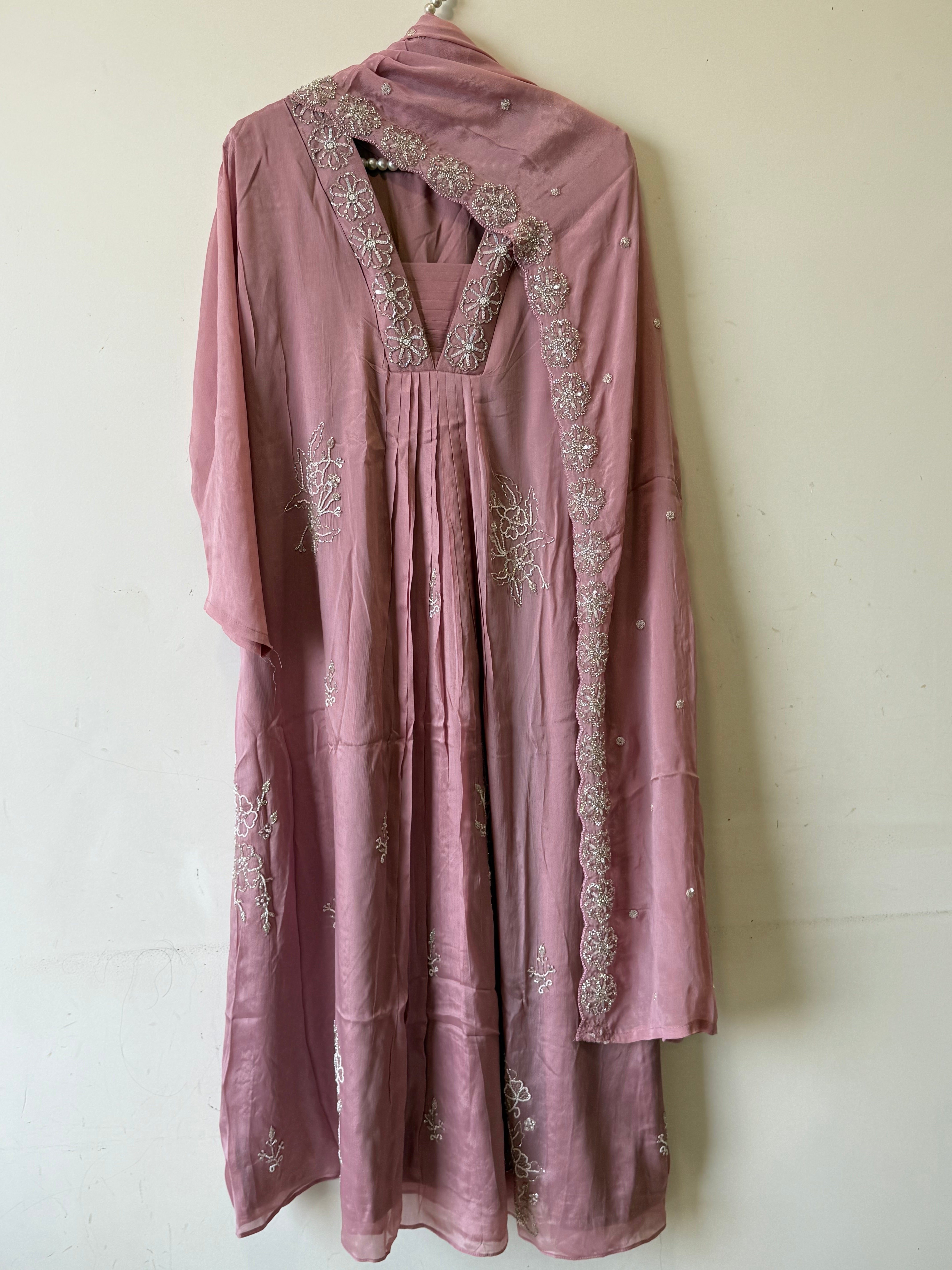 PARO CREPE HANDWORK FROCK 10 Q