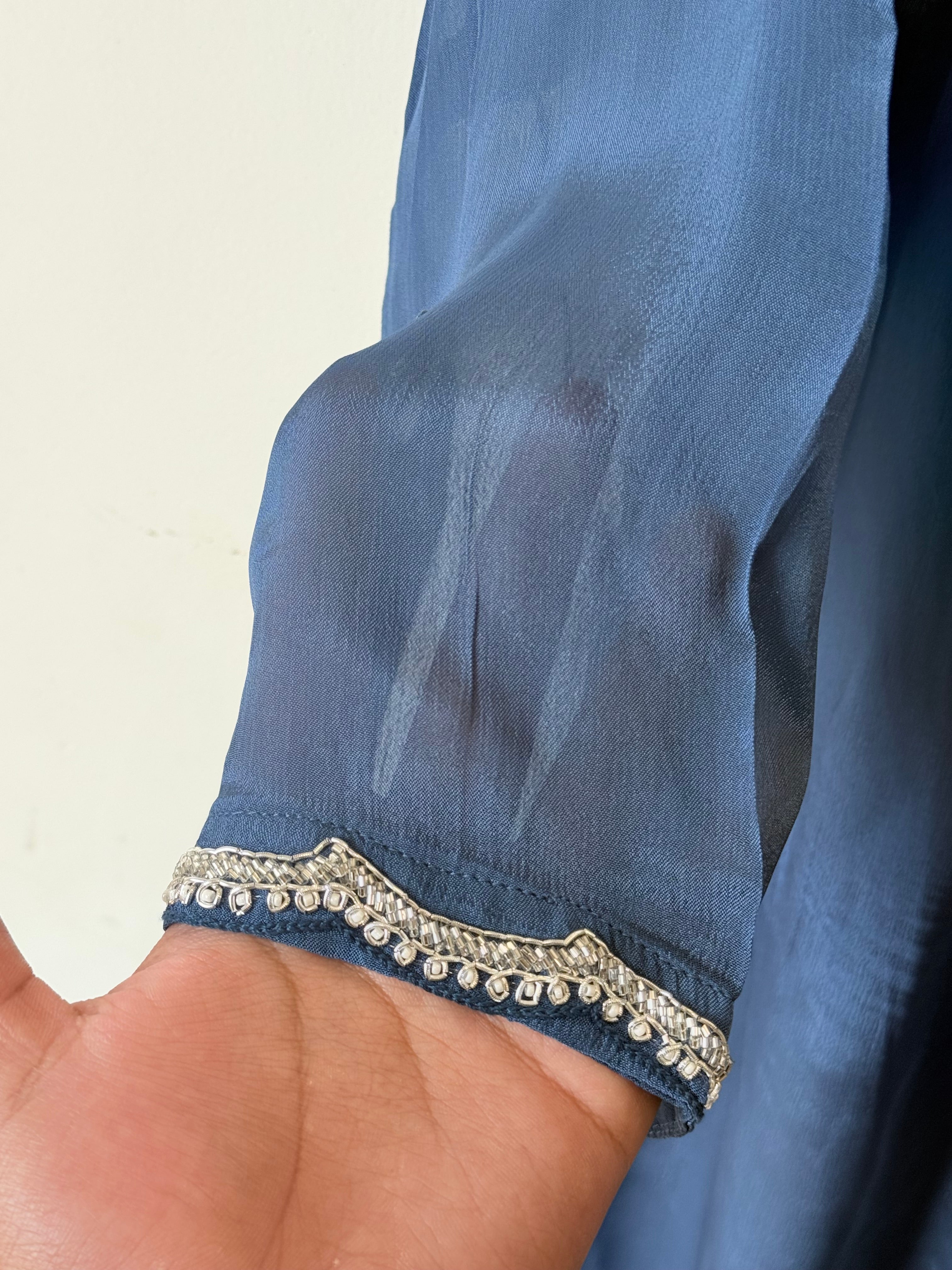 PARO CREPE HANDWORK FROCK 17 Q