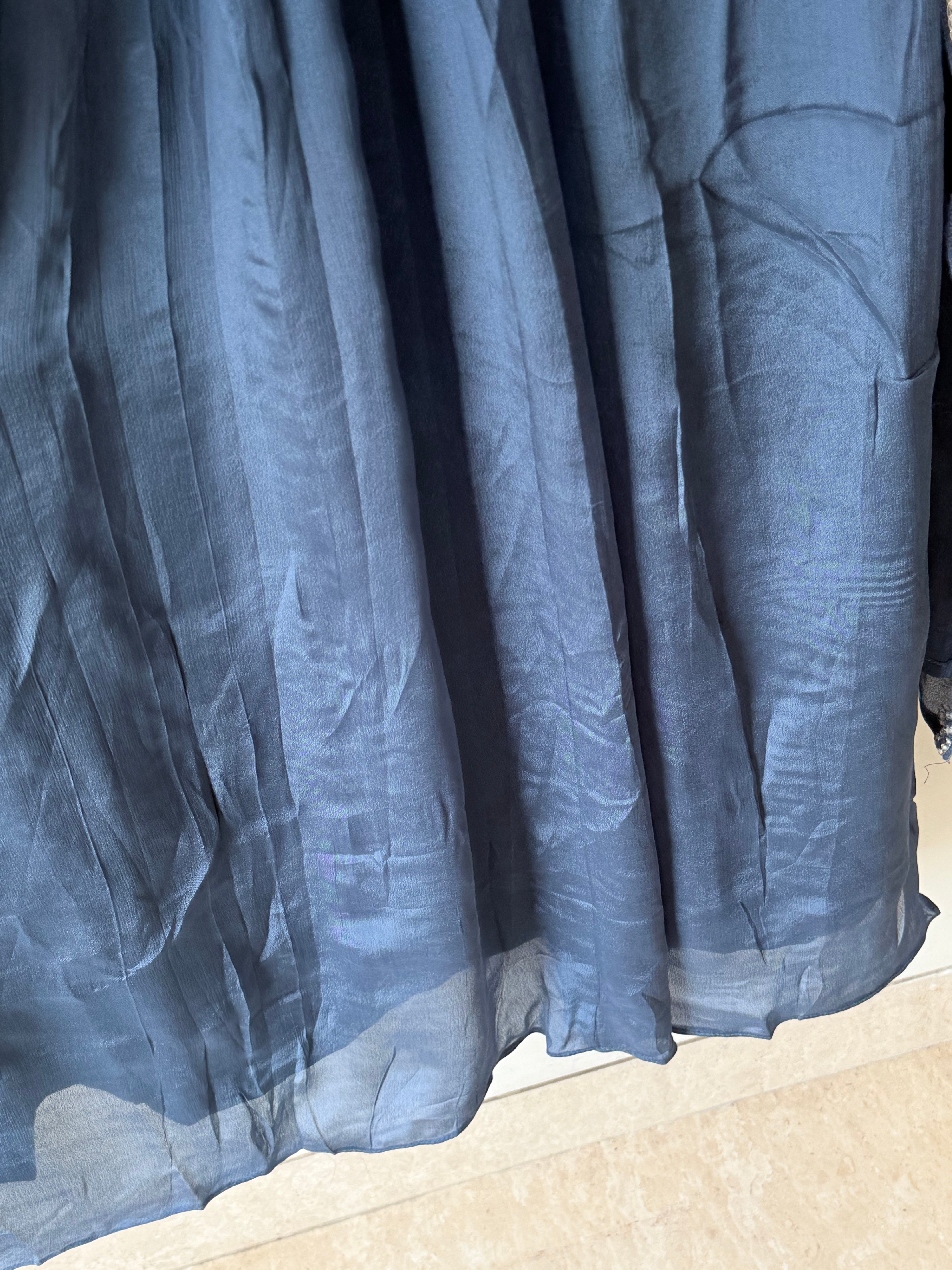 PARO CREPE HANDWORK FROCK 17 Q