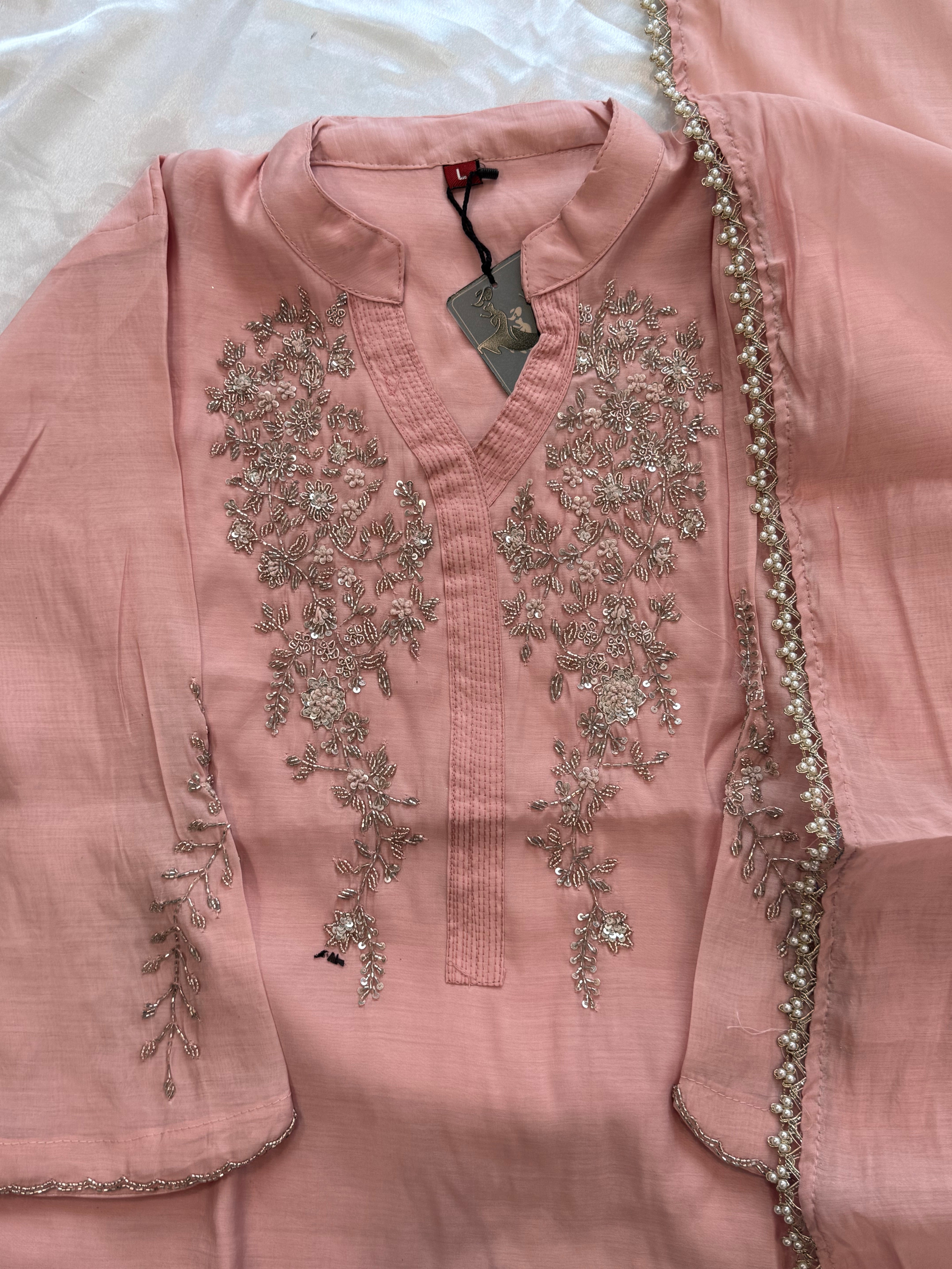 PEACH HANDWORK FROCK 7001 Q