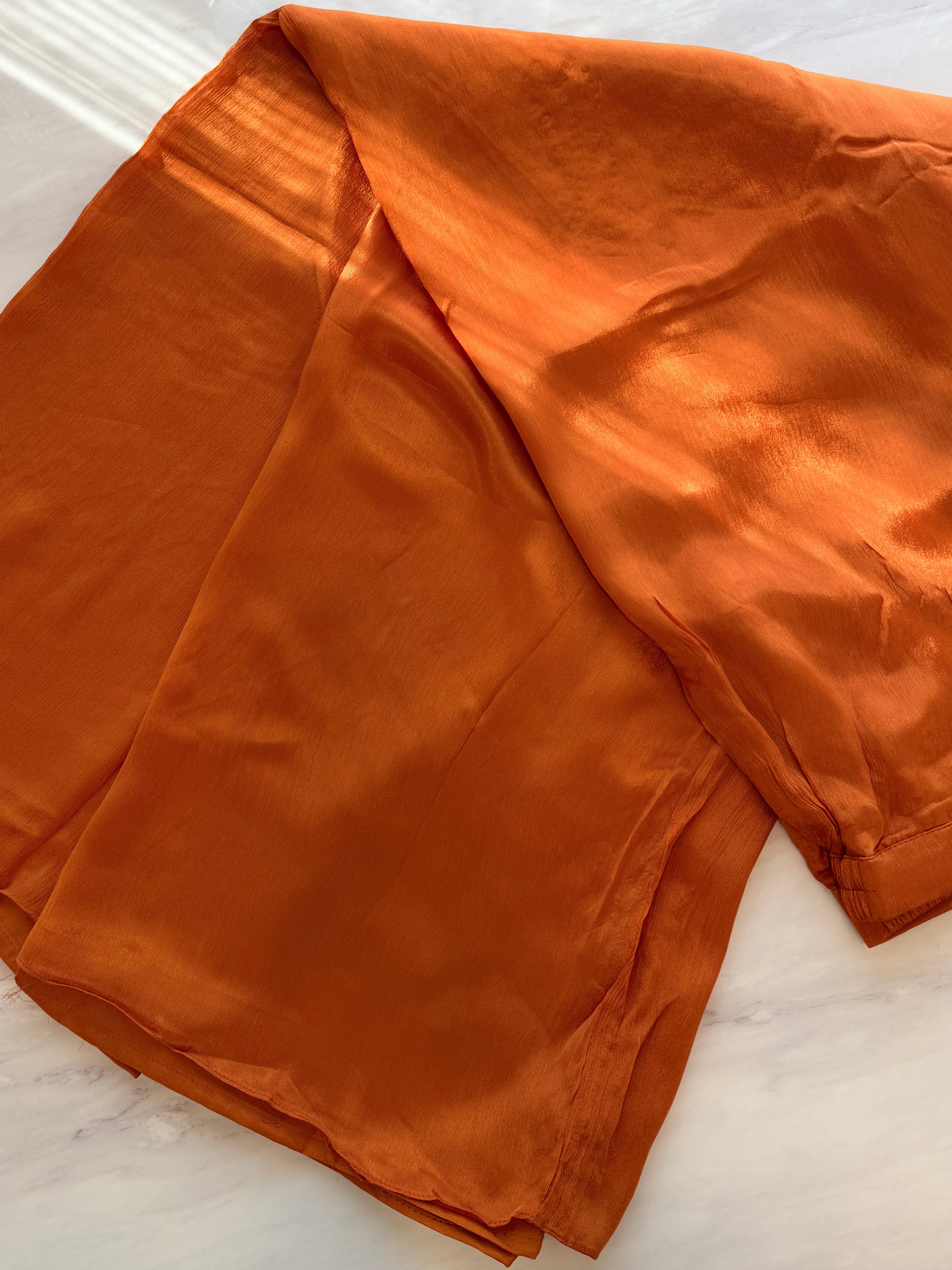 PARO CREPE HANDWORK FROCK 16 Q