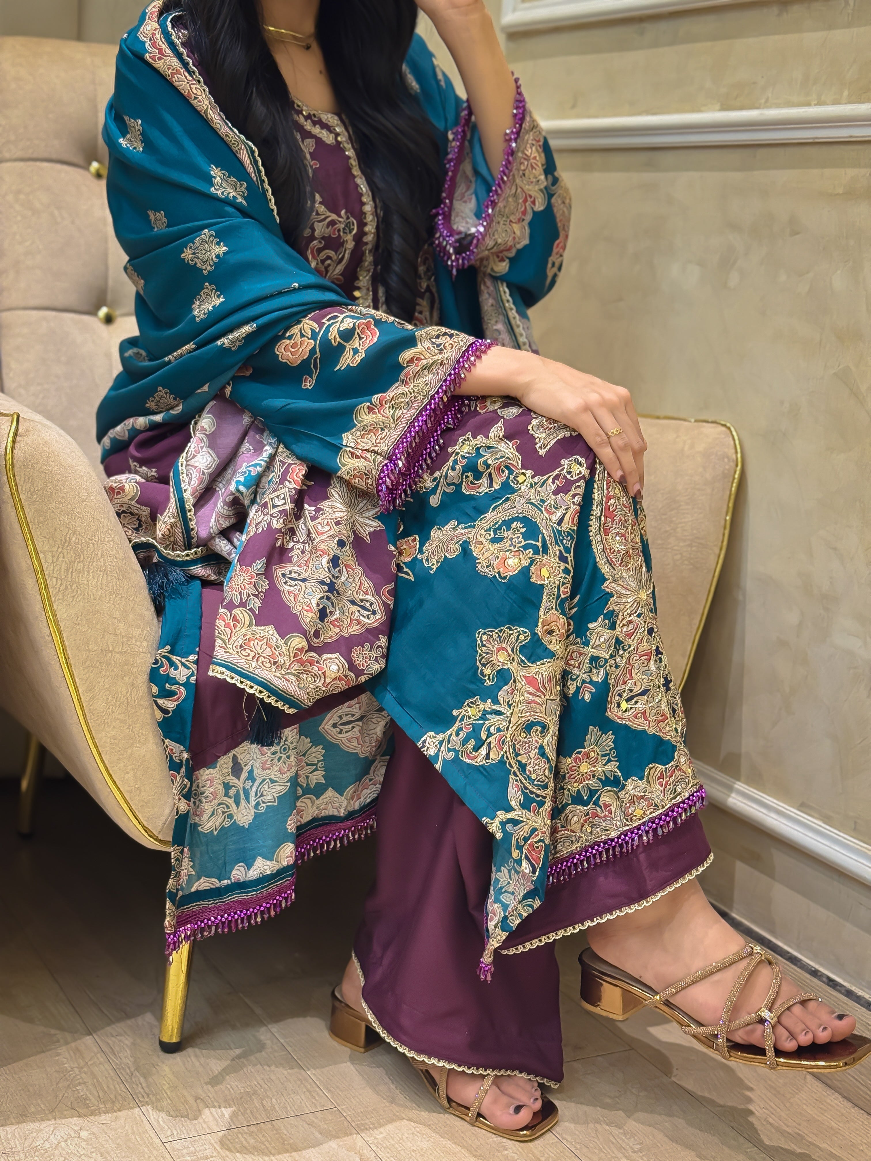 RAHI MUSLIN READYMADE SUIT 3