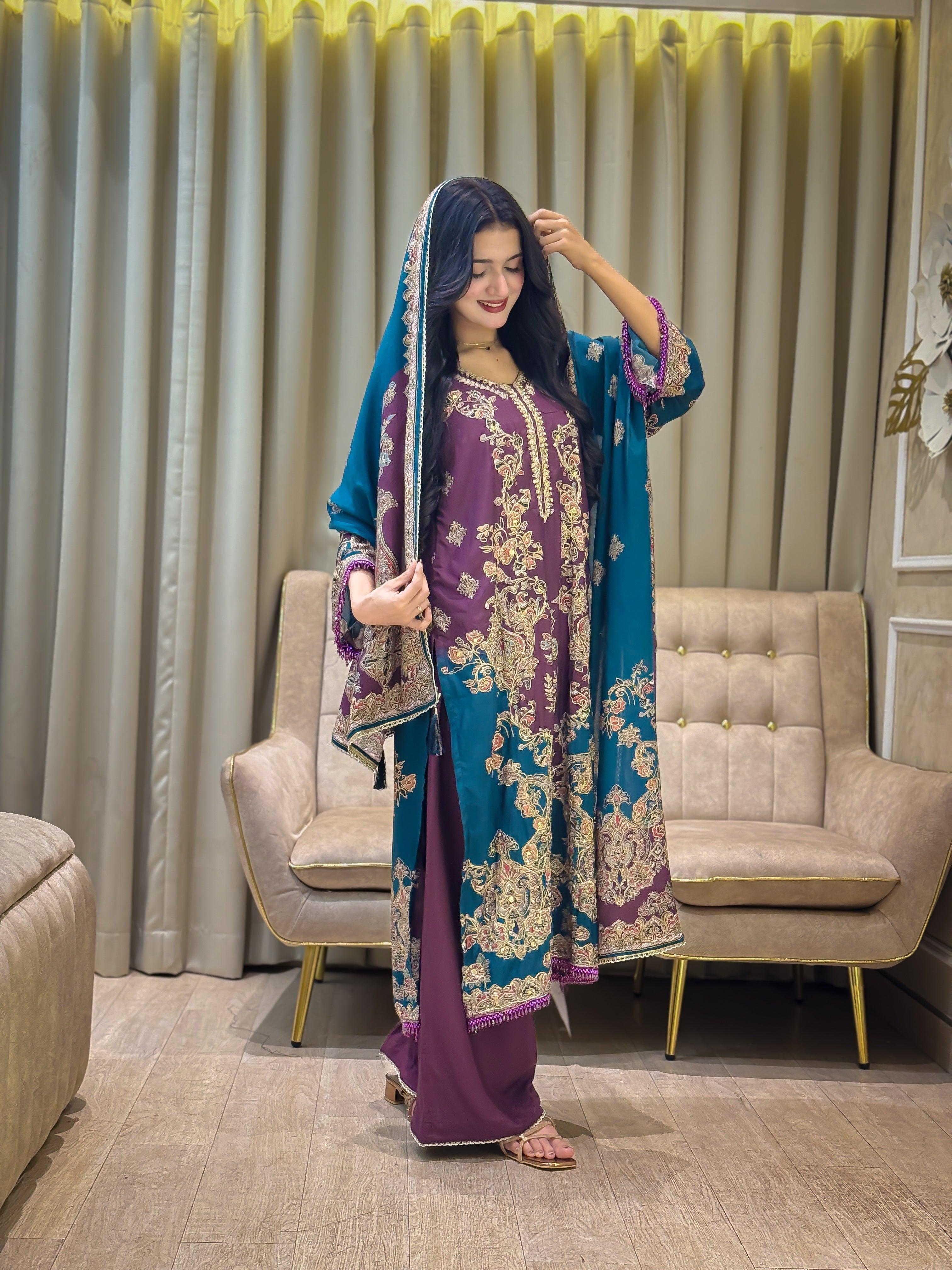 RAHI MUSLIN READYMADE SUIT 3