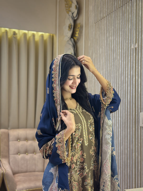 RAHI MUSLIN READYMADE SUIT 6 R