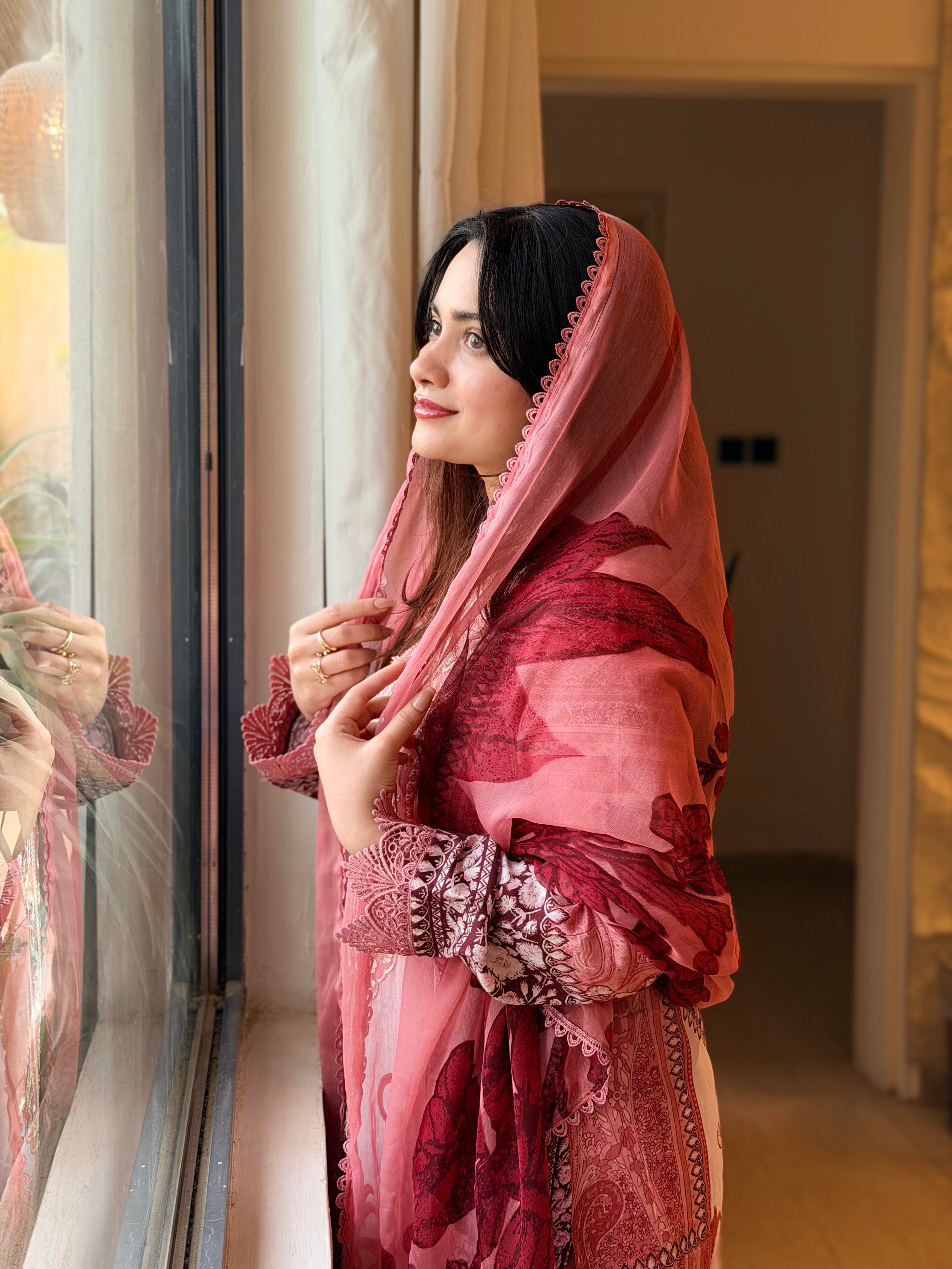 HARSHA PEACH READYMADE SUIT Q