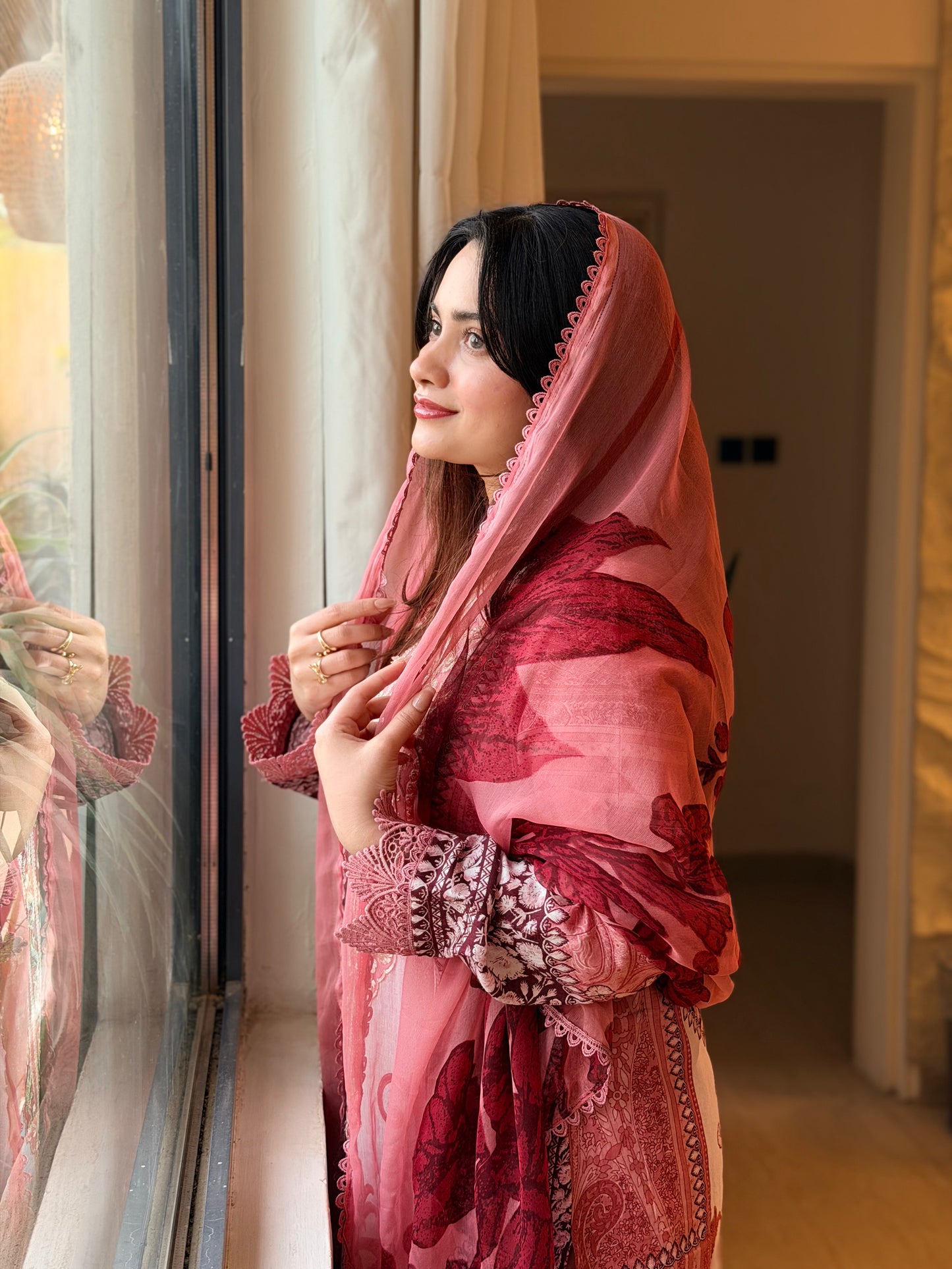 HARSHA PEACH READYMADE SUIT Q