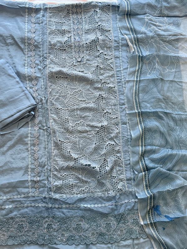 KARACHI LACE EMBROIDERY SUIT 2 Q