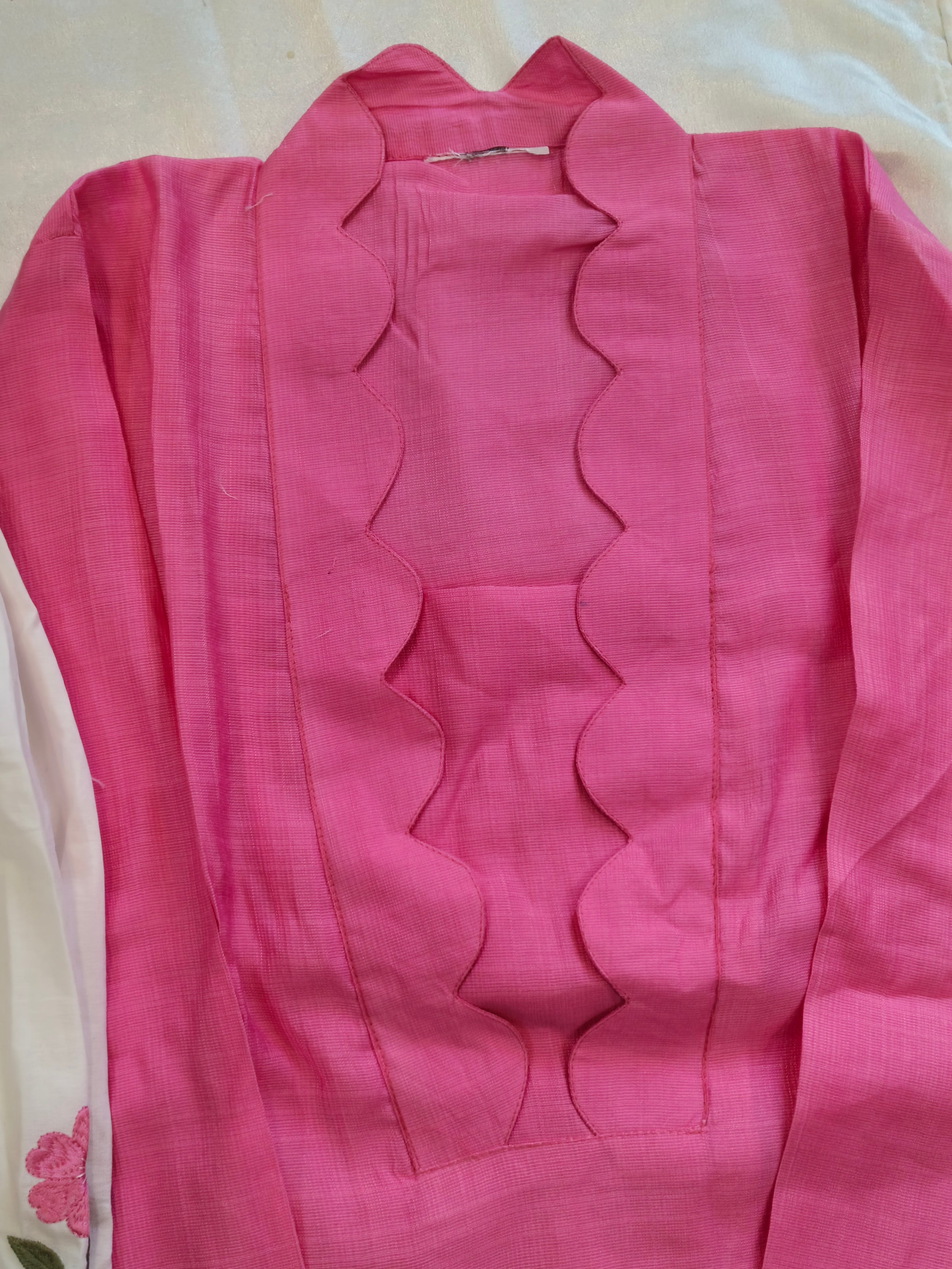PINK LINEN FARSHI SUIT Q