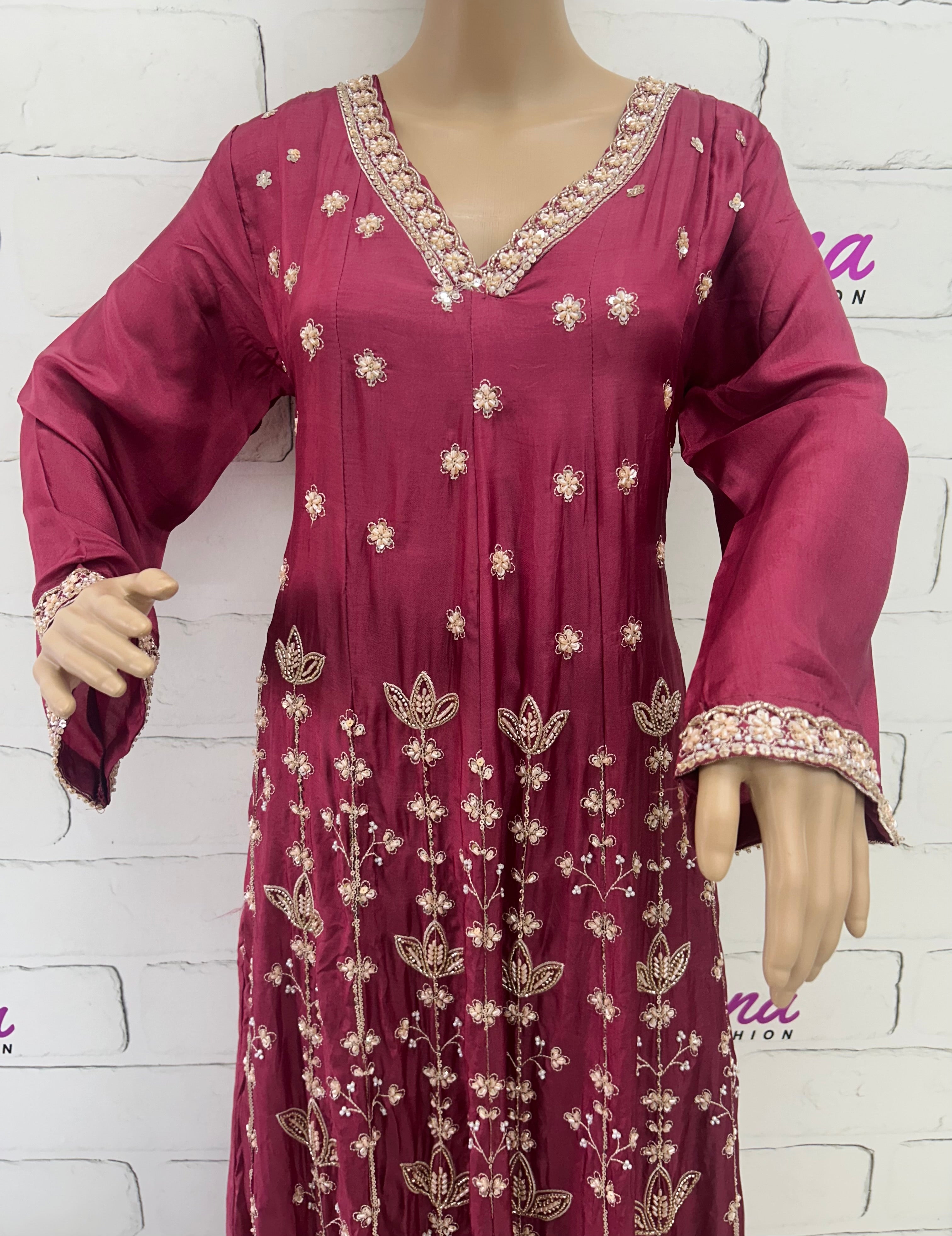 PARO BLACK HANDWORK FROCK 106 Q