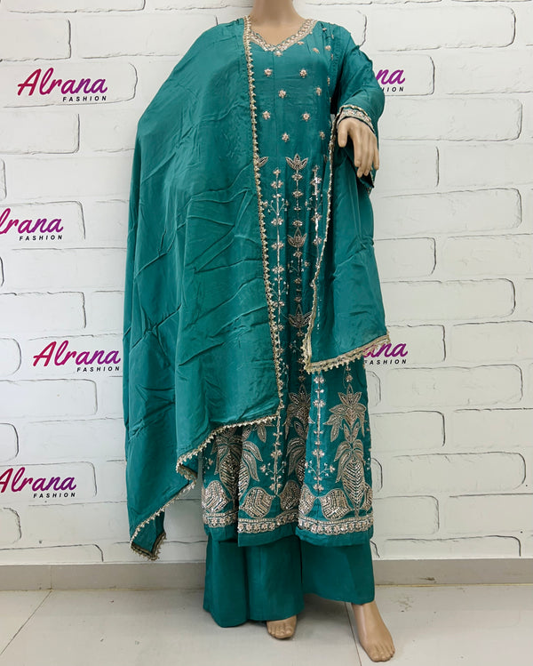 PARO BLACK HANDWORK FROCK 105 Q