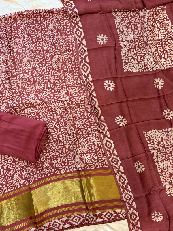 PURE MUSLIN BATIK SUIT 3 Q