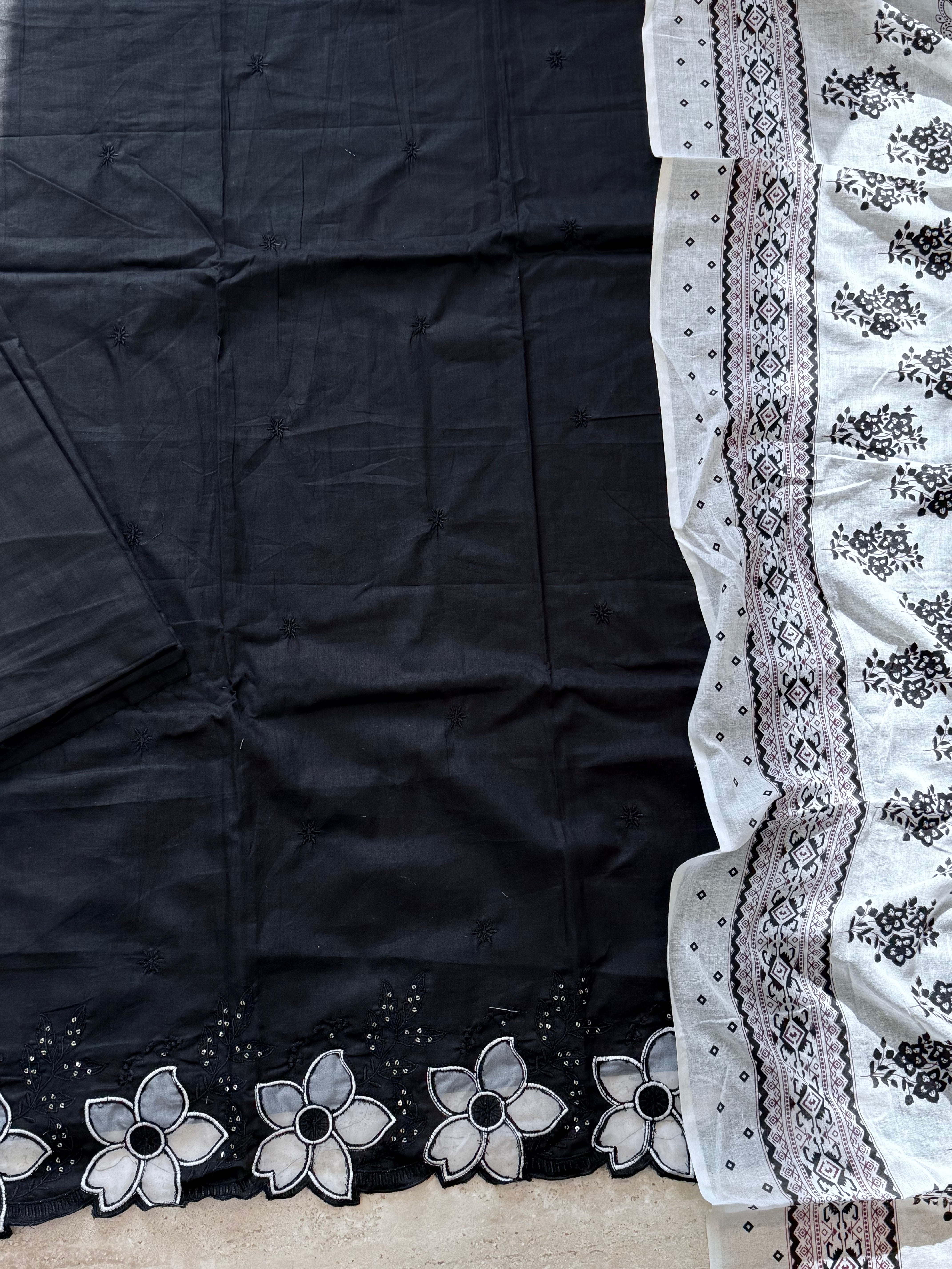 ROZANA CUTWORK PURE COTTON SUIT 1 Q