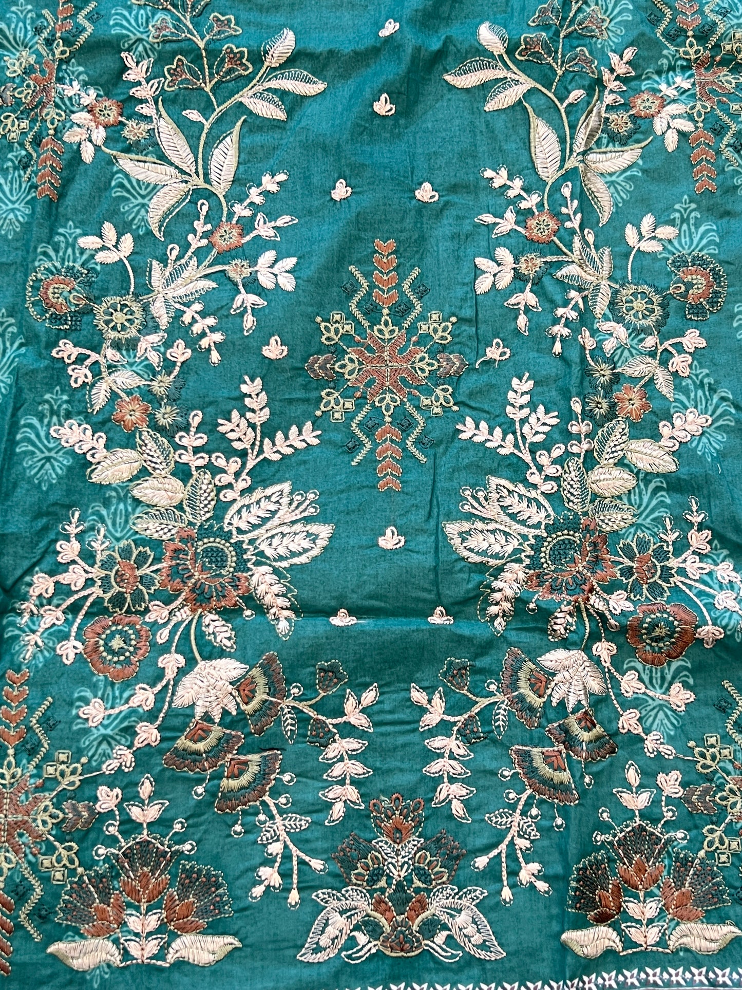 GREEN CHEVRON COTTON PATCH SUIT Q