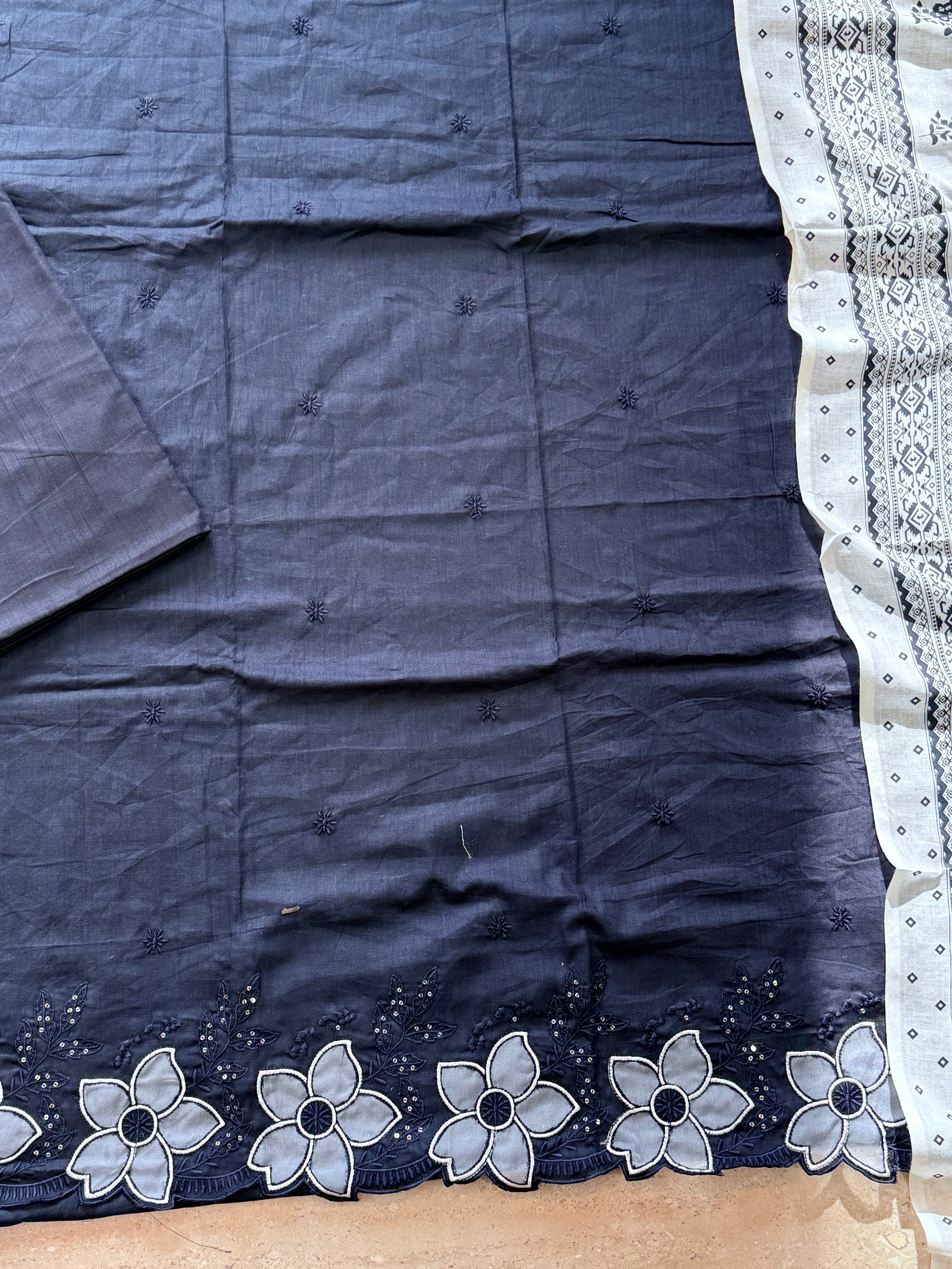 ROZANA CUTWORK PURE COTTON SUIT 2 Q
