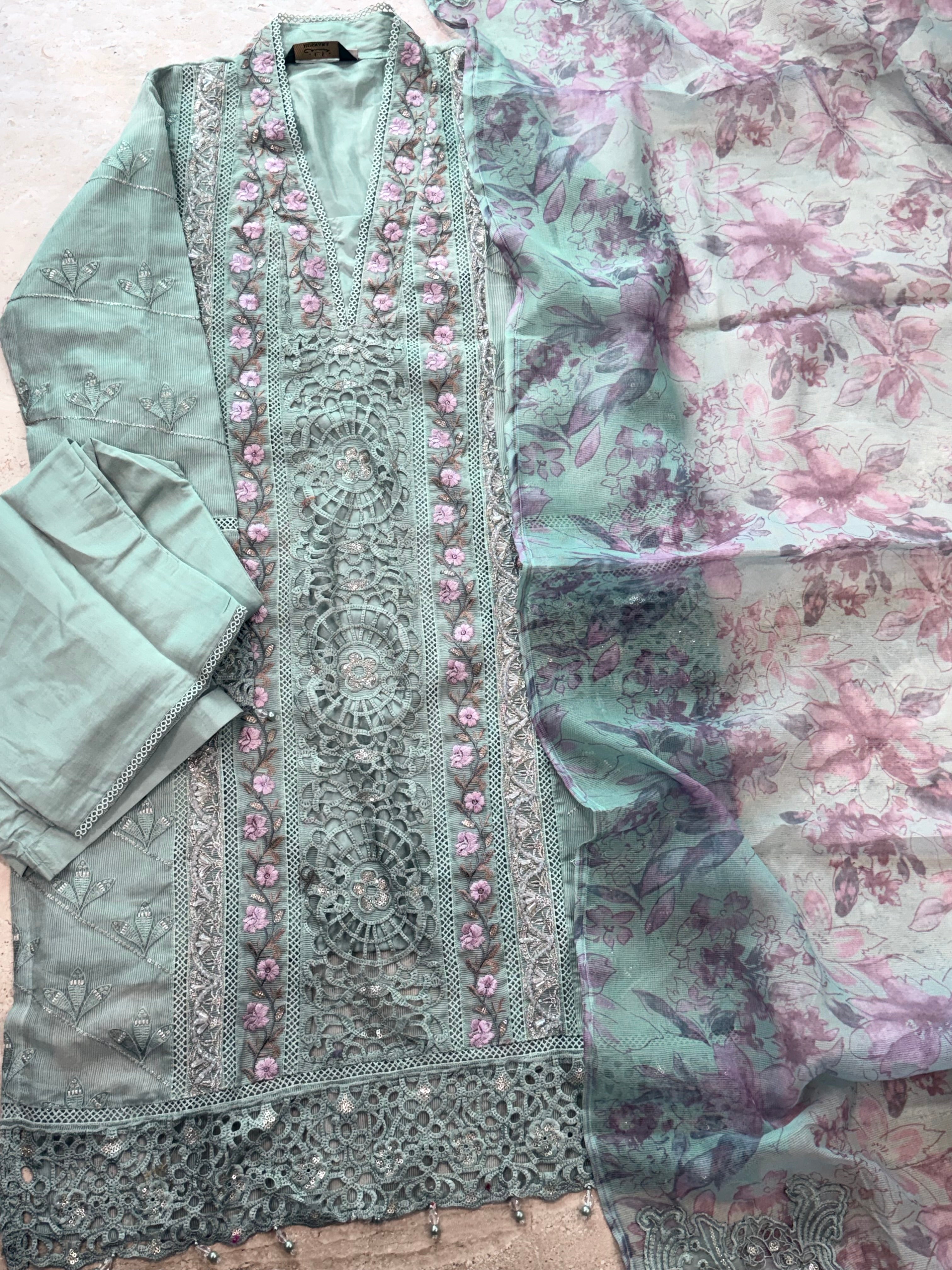KOTA CHECKS READYMADE EMBROIDERY SUIT 1 Q
