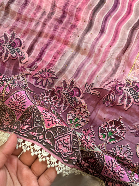 MAKHMAL PURE CREPE EMBROIDERY SUIT 6Q