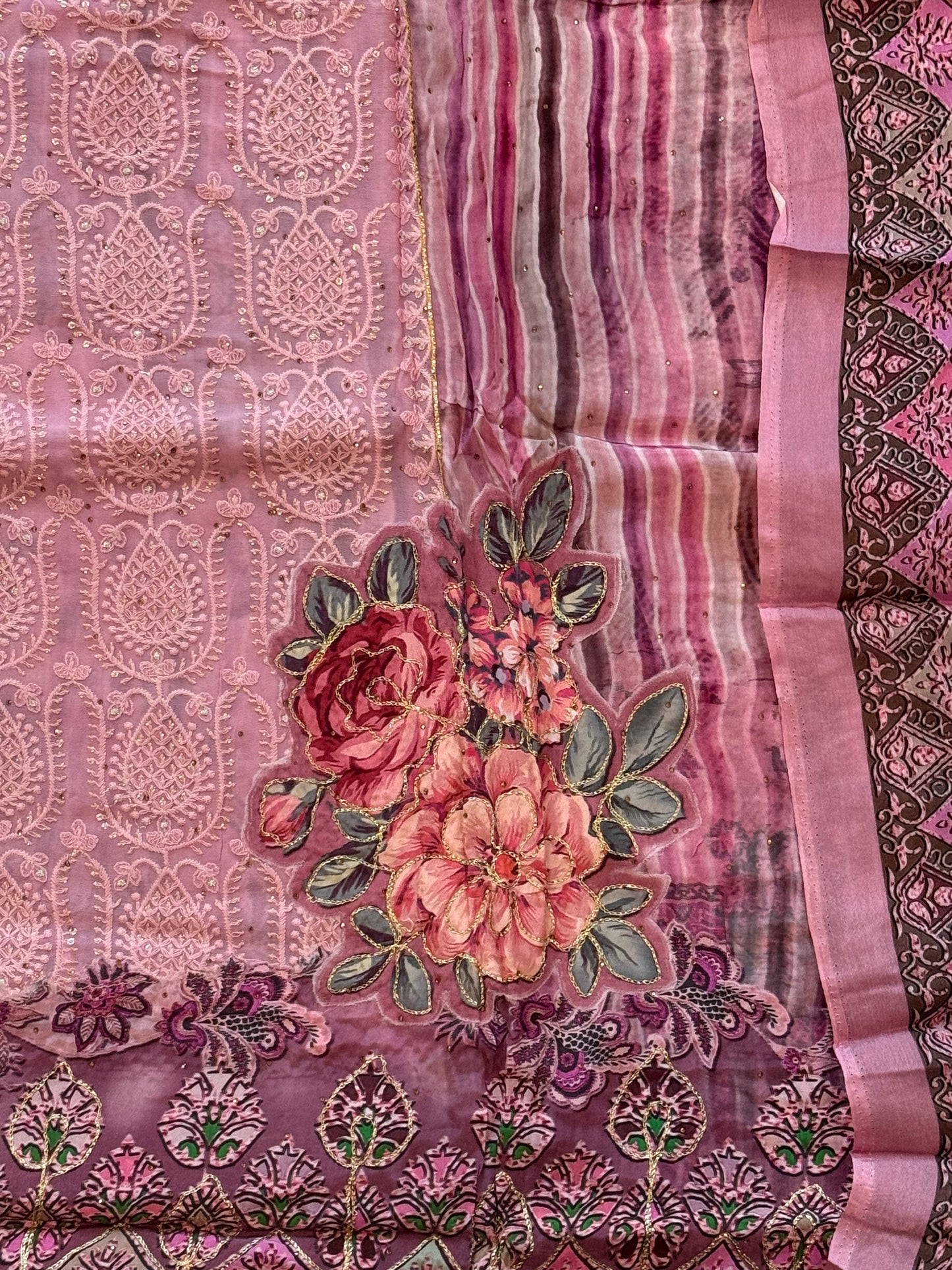 MAKHMAL PURE CREPE EMBROIDERY SUIT 6Q