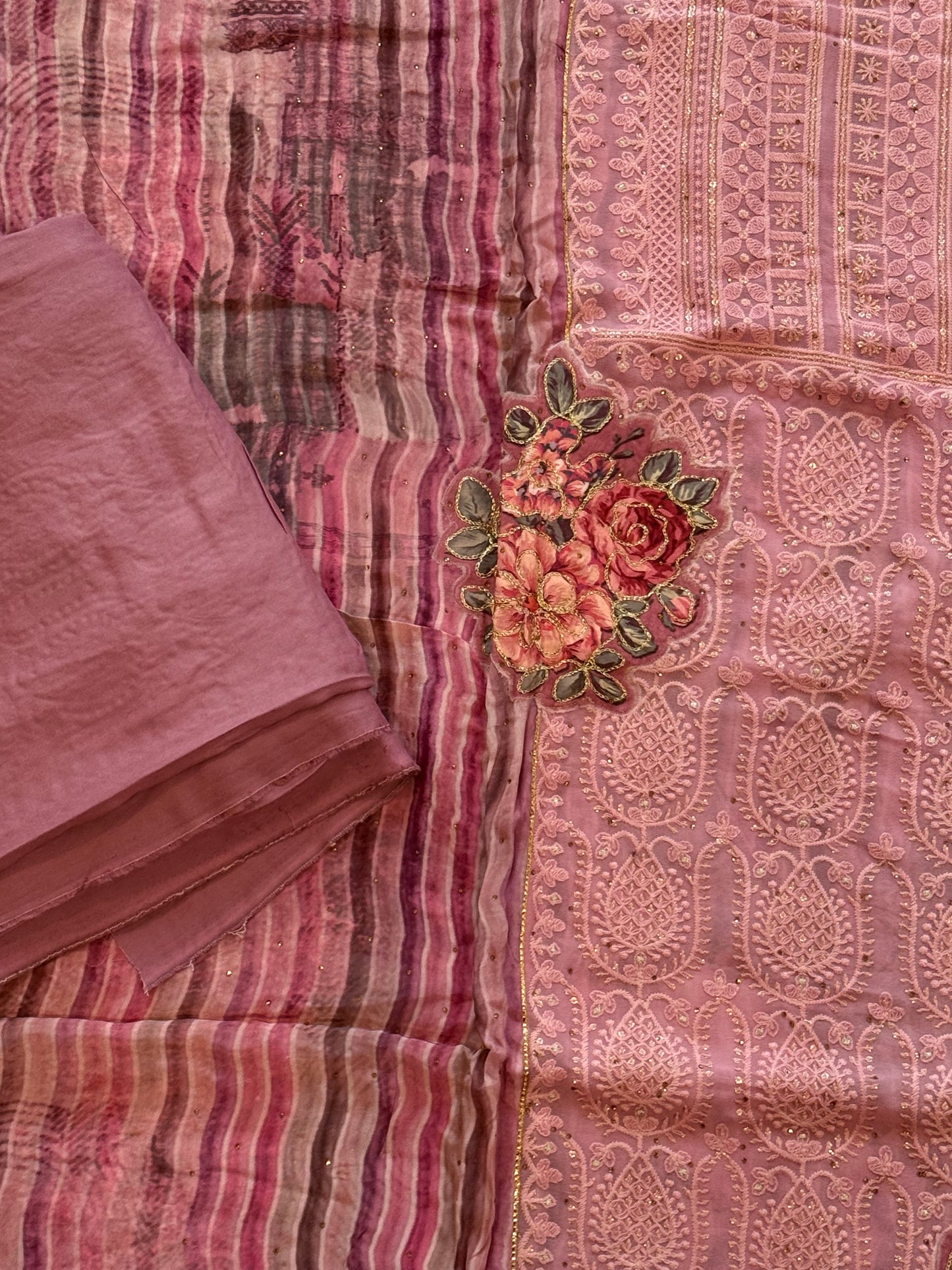 MAKHMAL PURE CREPE EMBROIDERY SUIT 6Q