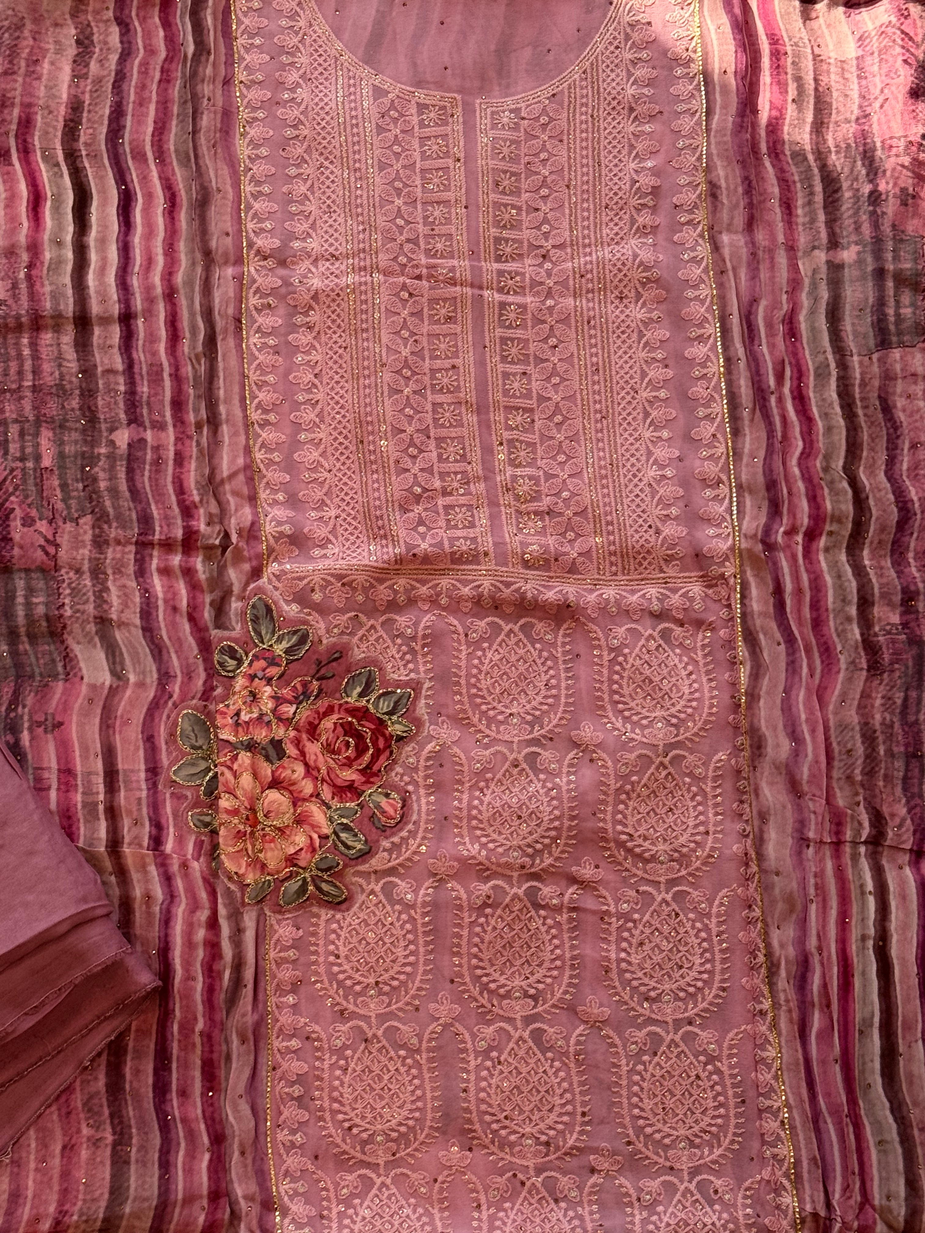 MAKHMAL PURE CREPE EMBROIDERY SUIT 6Q