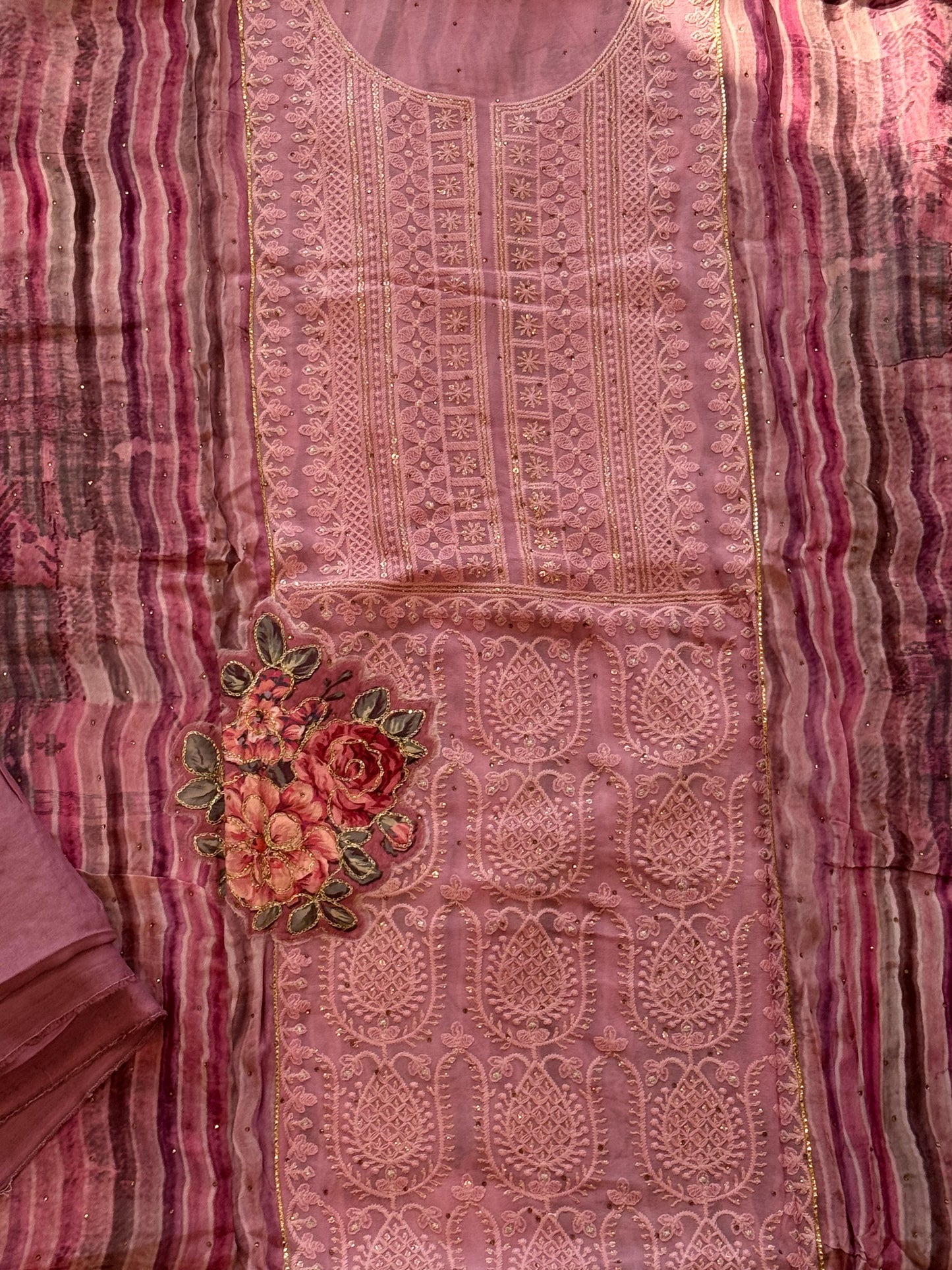 MAKHMAL PURE CREPE EMBROIDERY SUIT 6Q