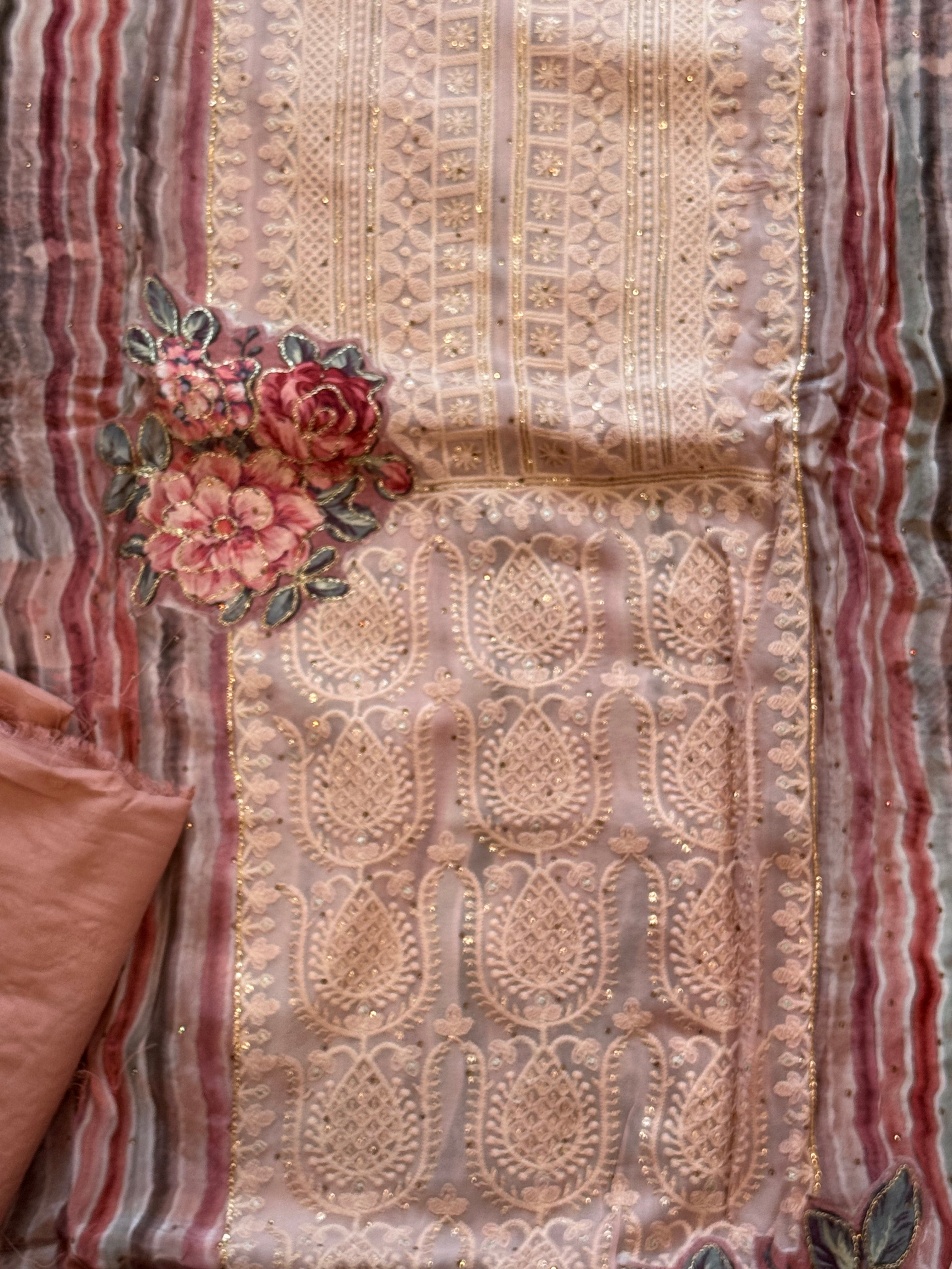 MAKHMAL PURE CREPE EMBROIDERY SUIT 7Q