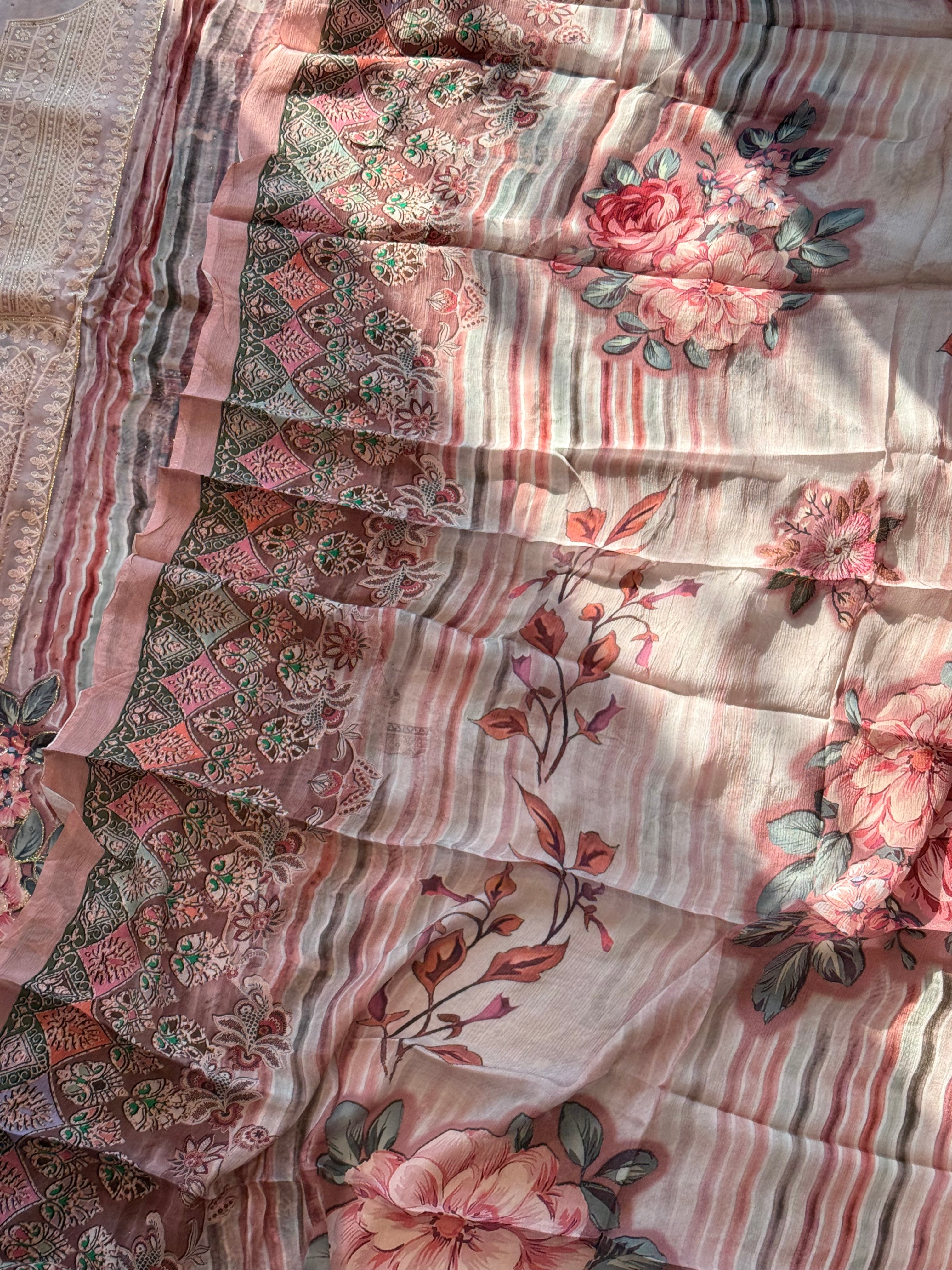 MAKHMAL PURE CREPE EMBROIDERY SUIT 7Q