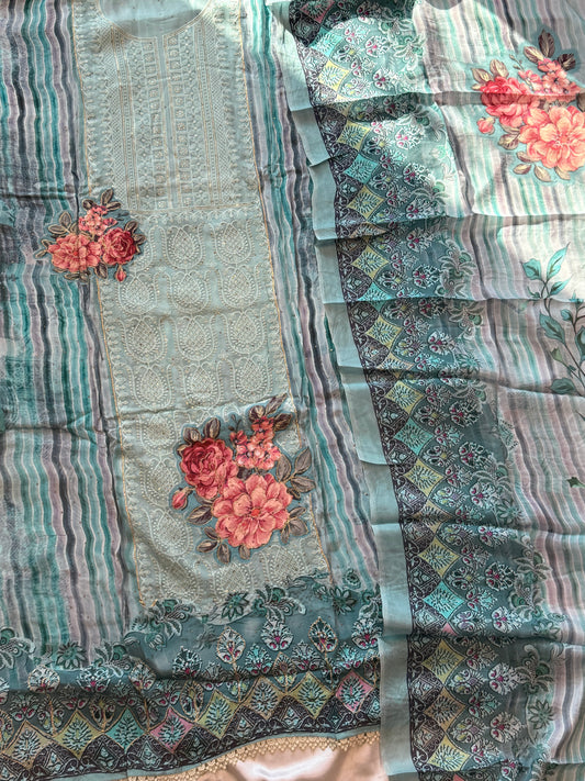 MAKHMAL PURE CREPE EMBROIDERY SUIT 5Q